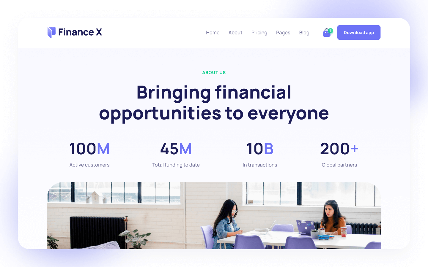 Finance X Webflow Template