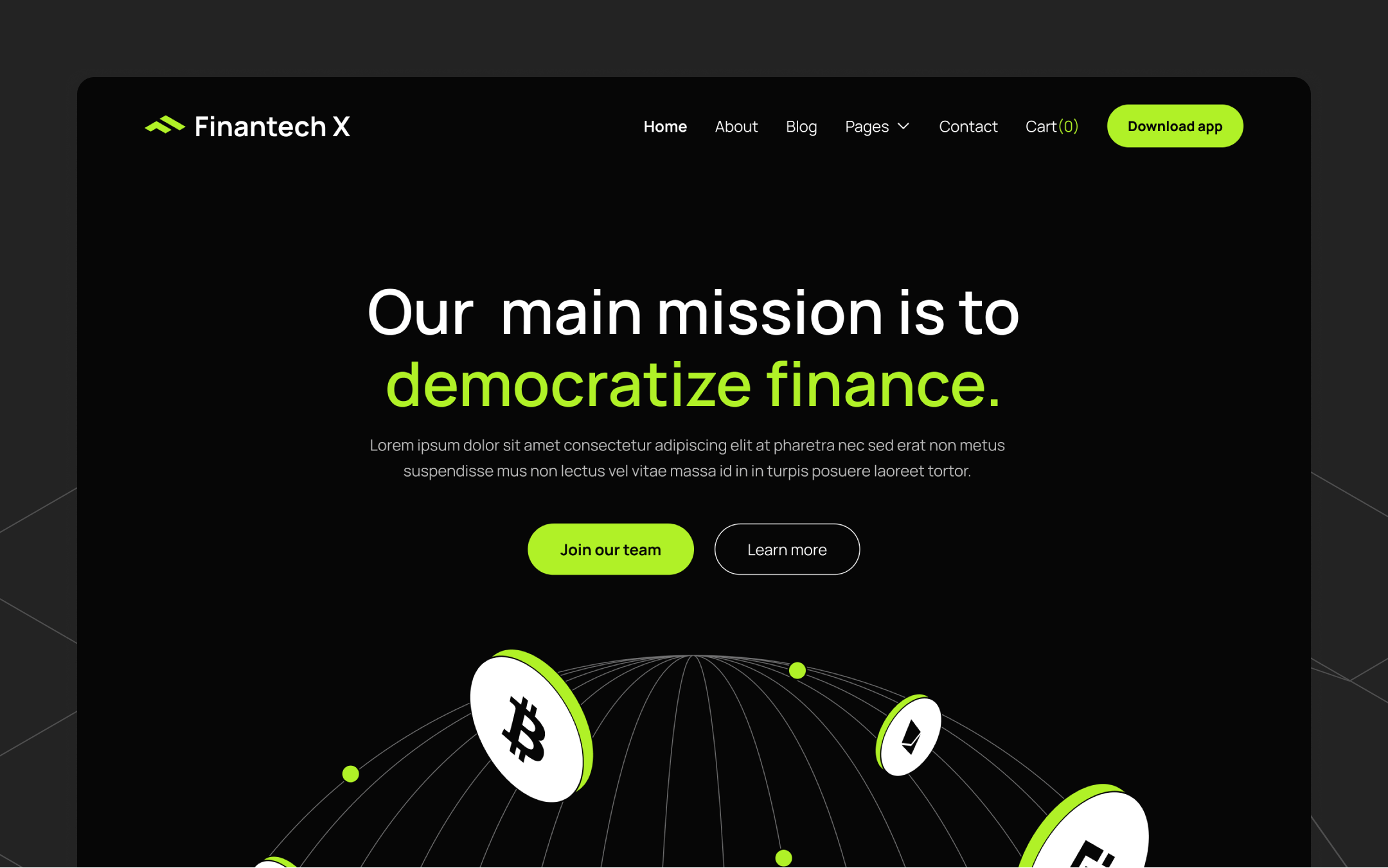 Finantech X Webflow Template