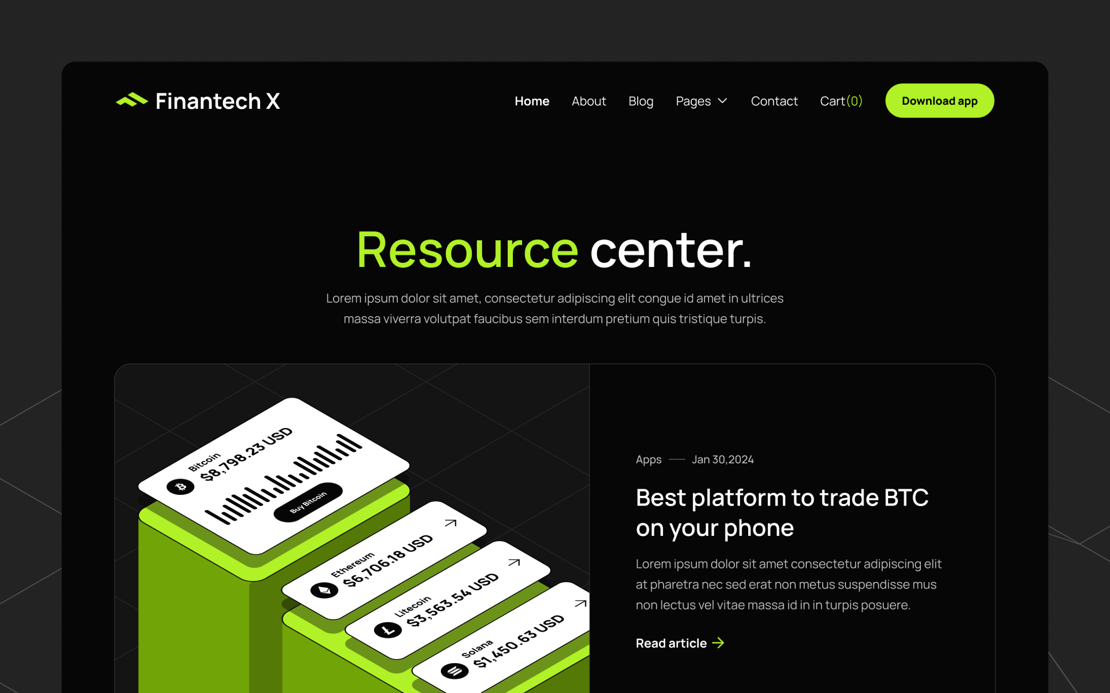Finantech X Webflow Template