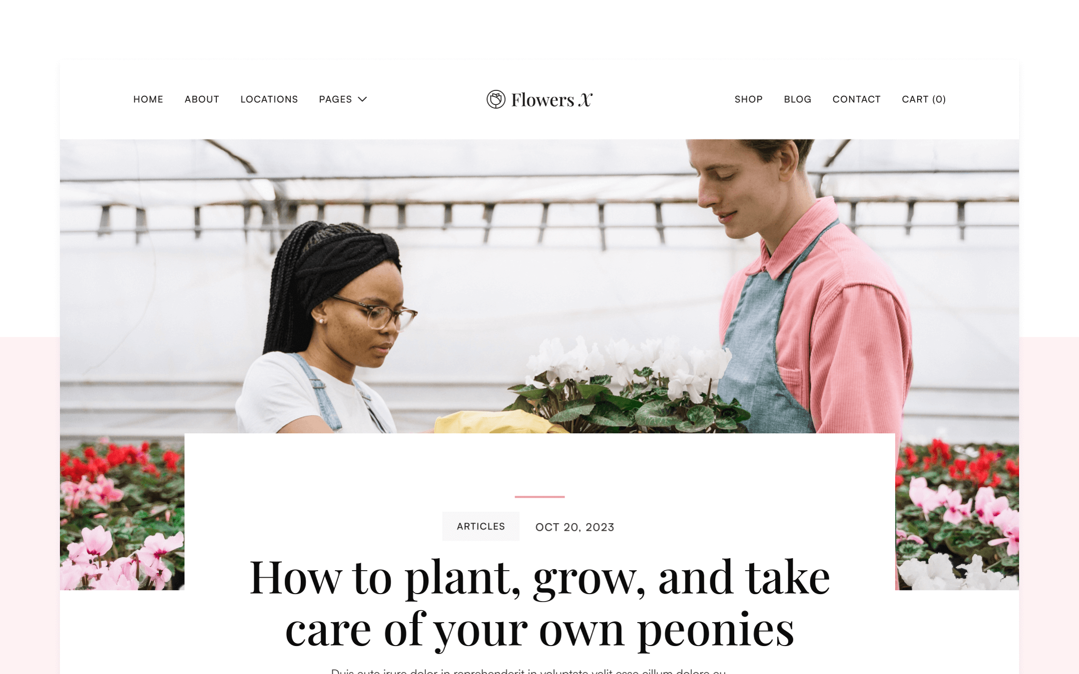 Flowers X Webflow Template