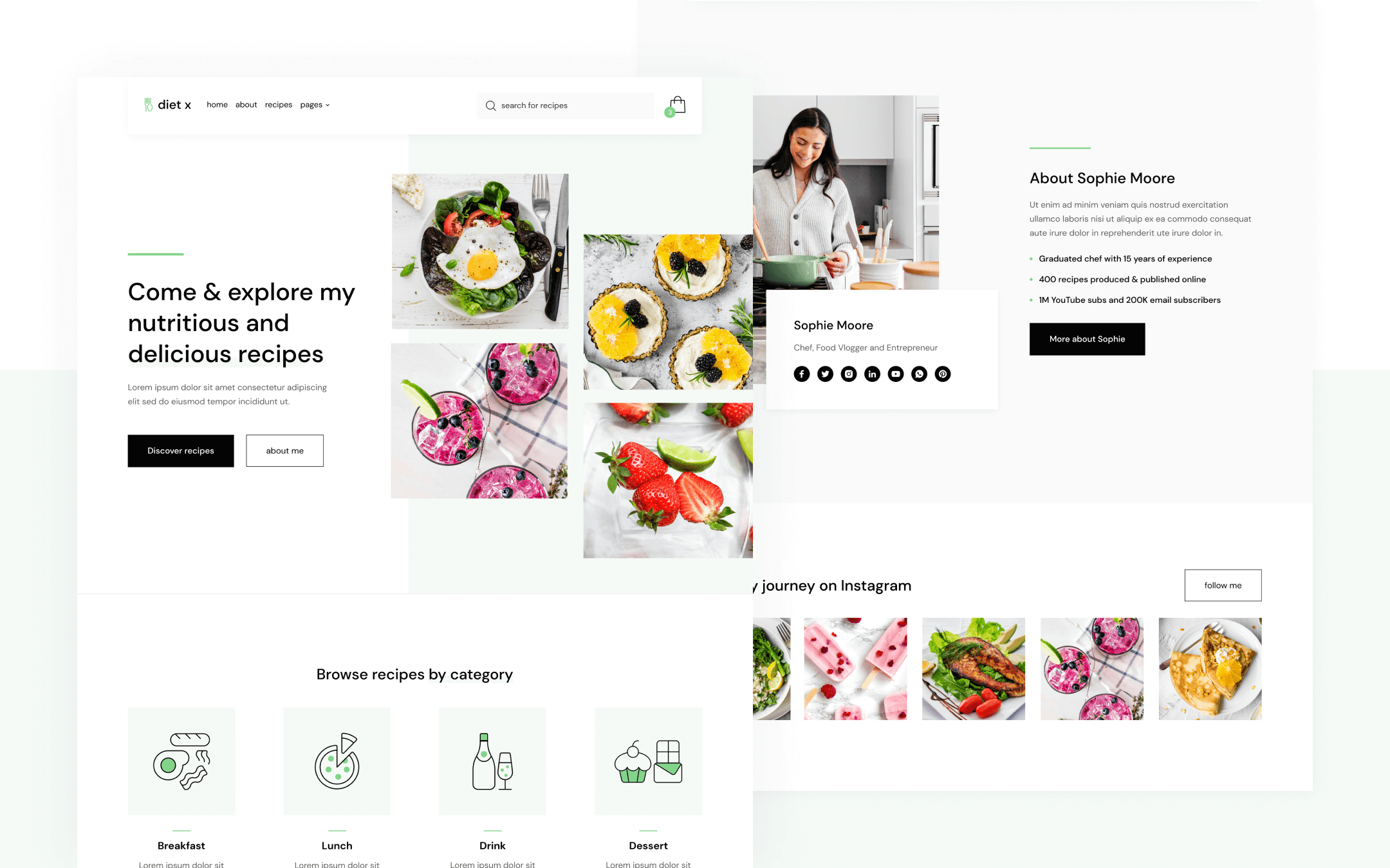 Food Recipes Webflow Template