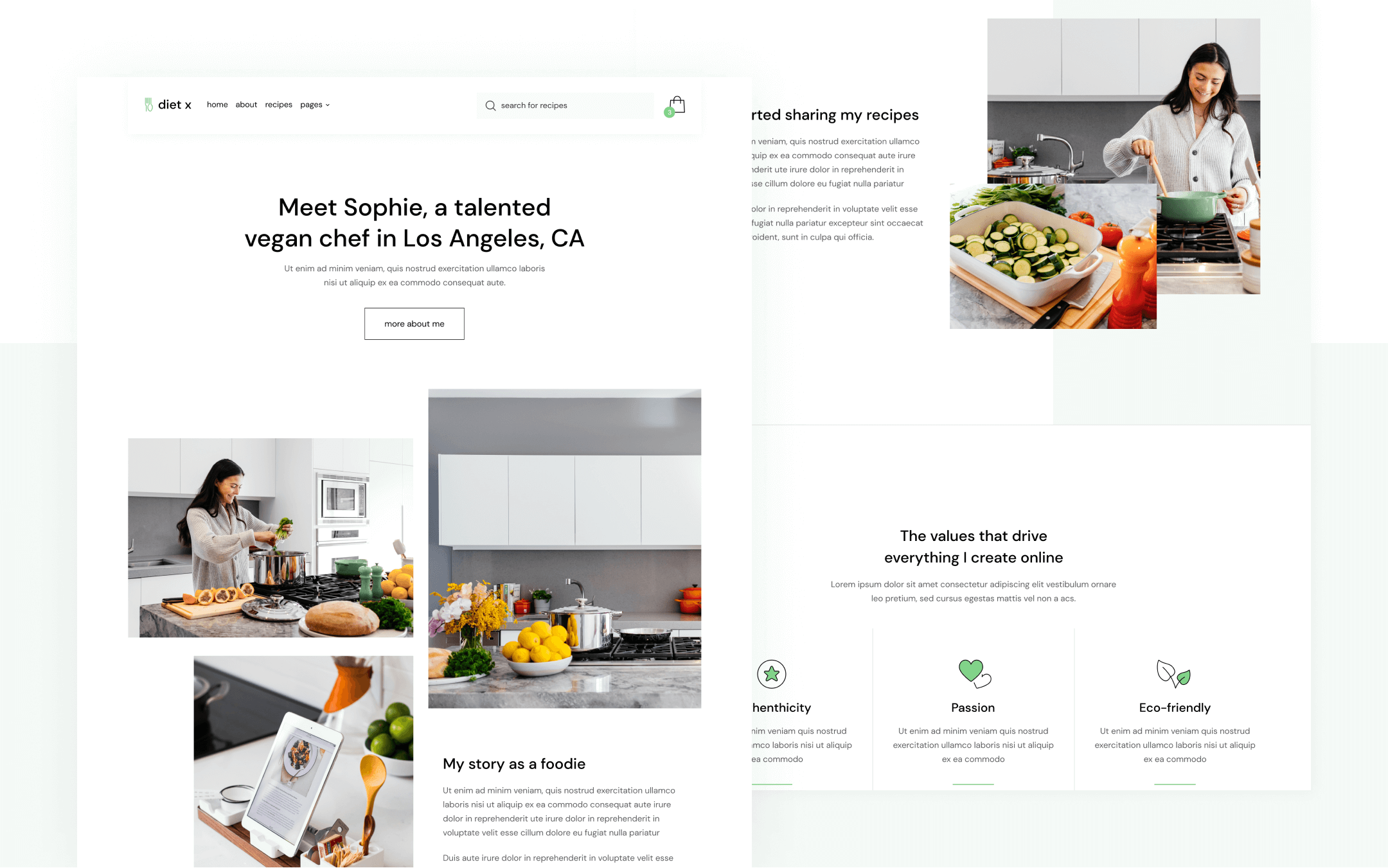 Diet X Webflow Template