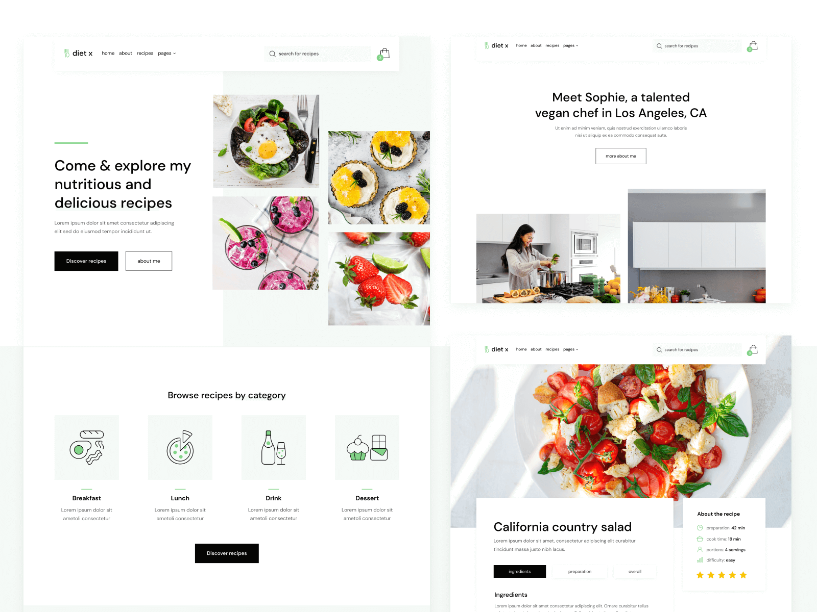 Food Recipes Webflow Template