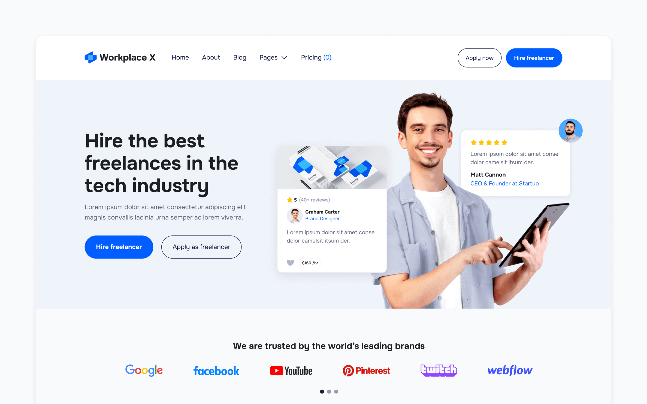 Freelance Marketplace Webflow Template