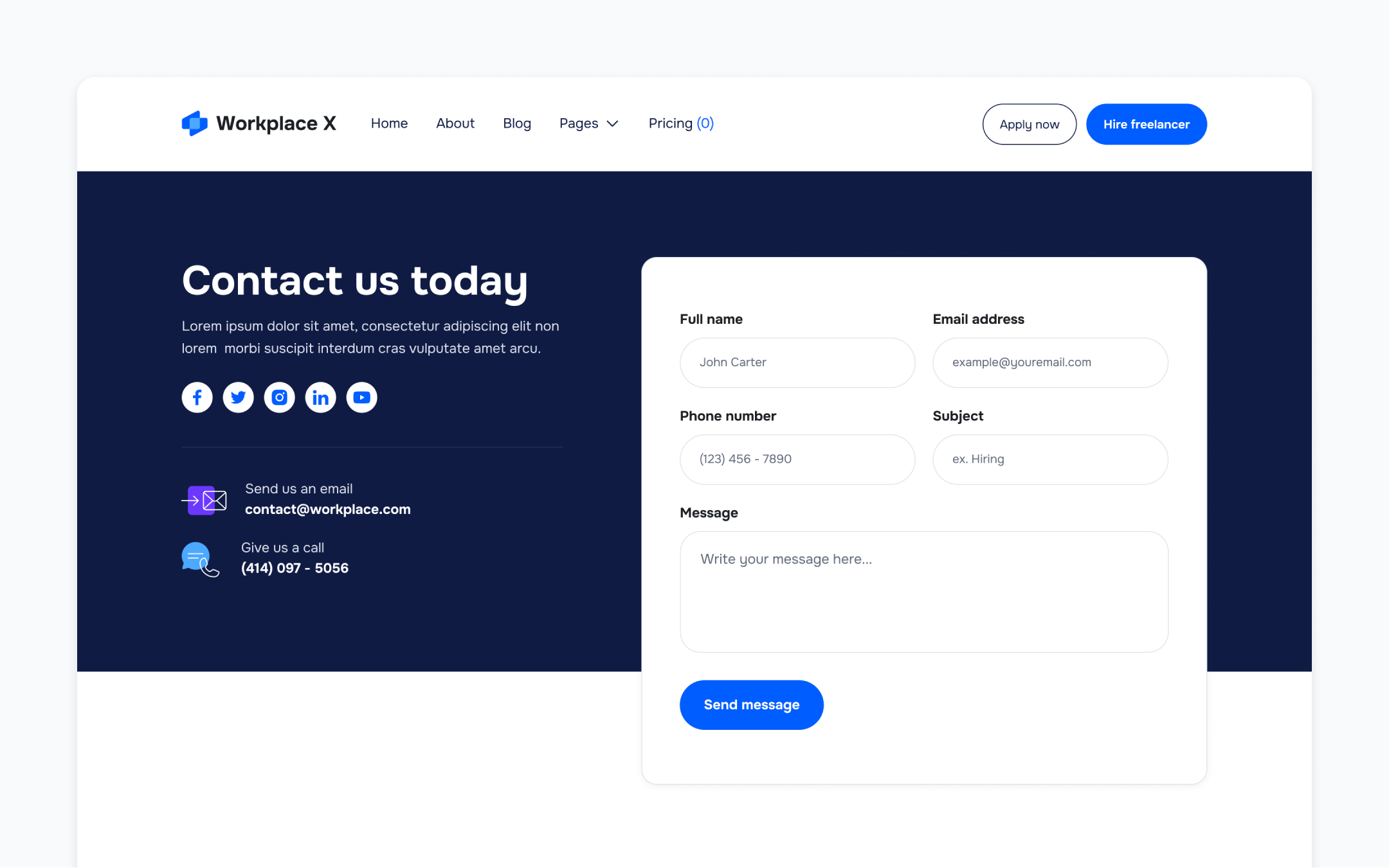 Workplace X Webflow Template