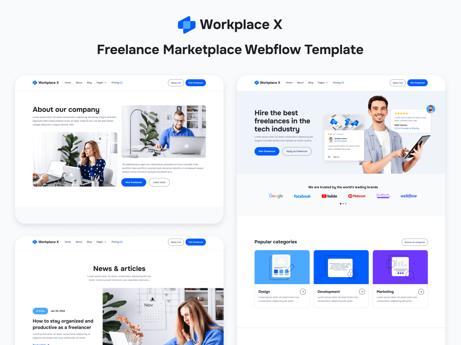 Freelance Recruitment Webflow Template