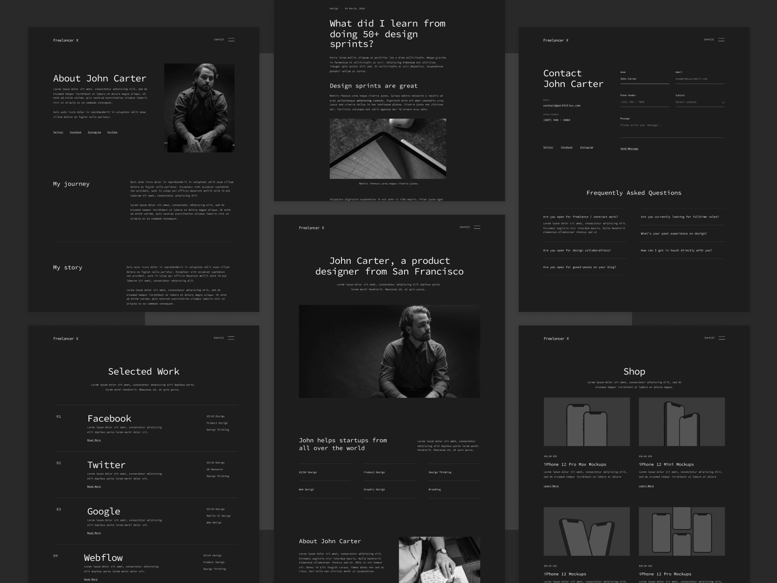 Design Portfolio Freelancer Webflow Template