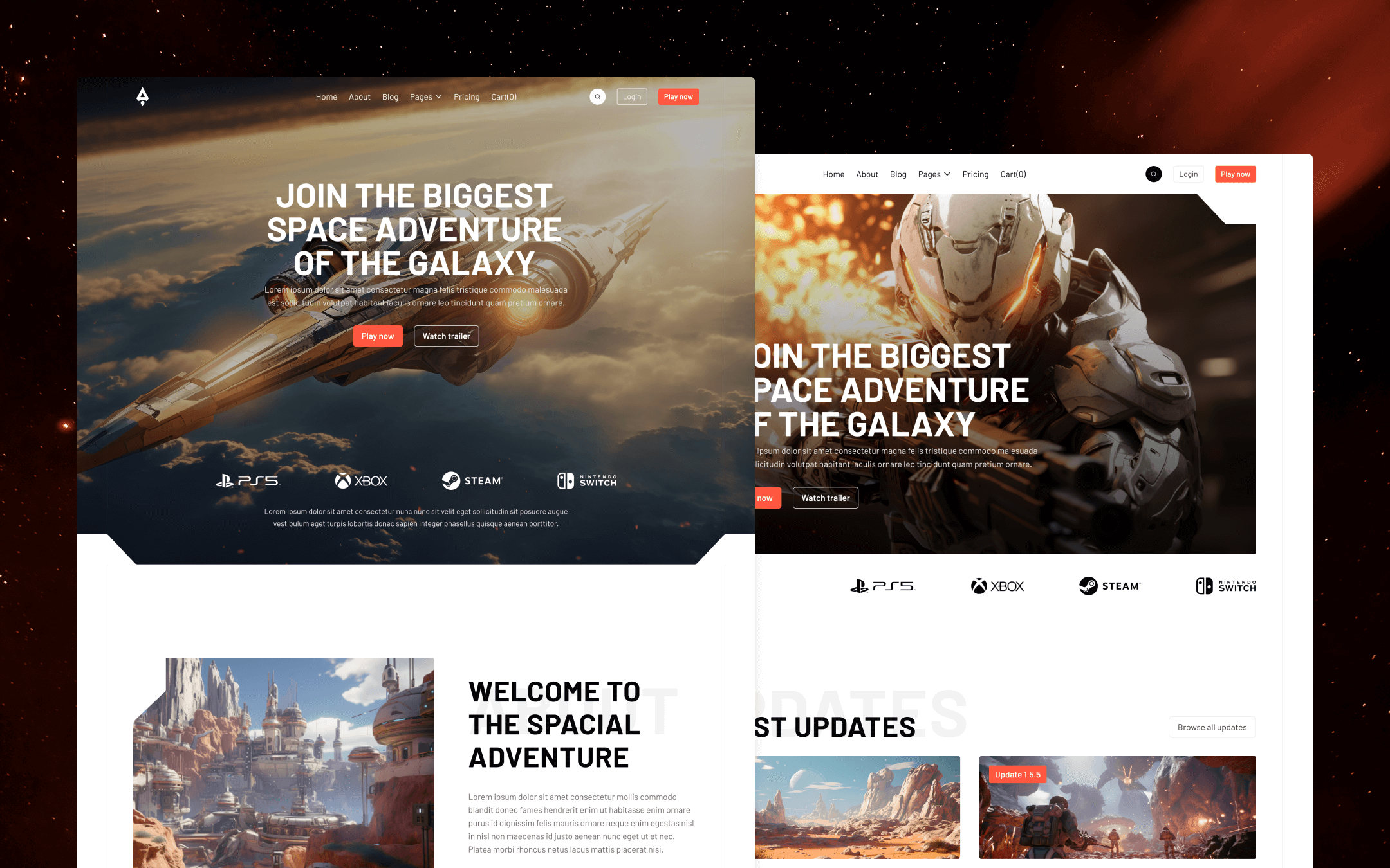 Player X Webflow Template