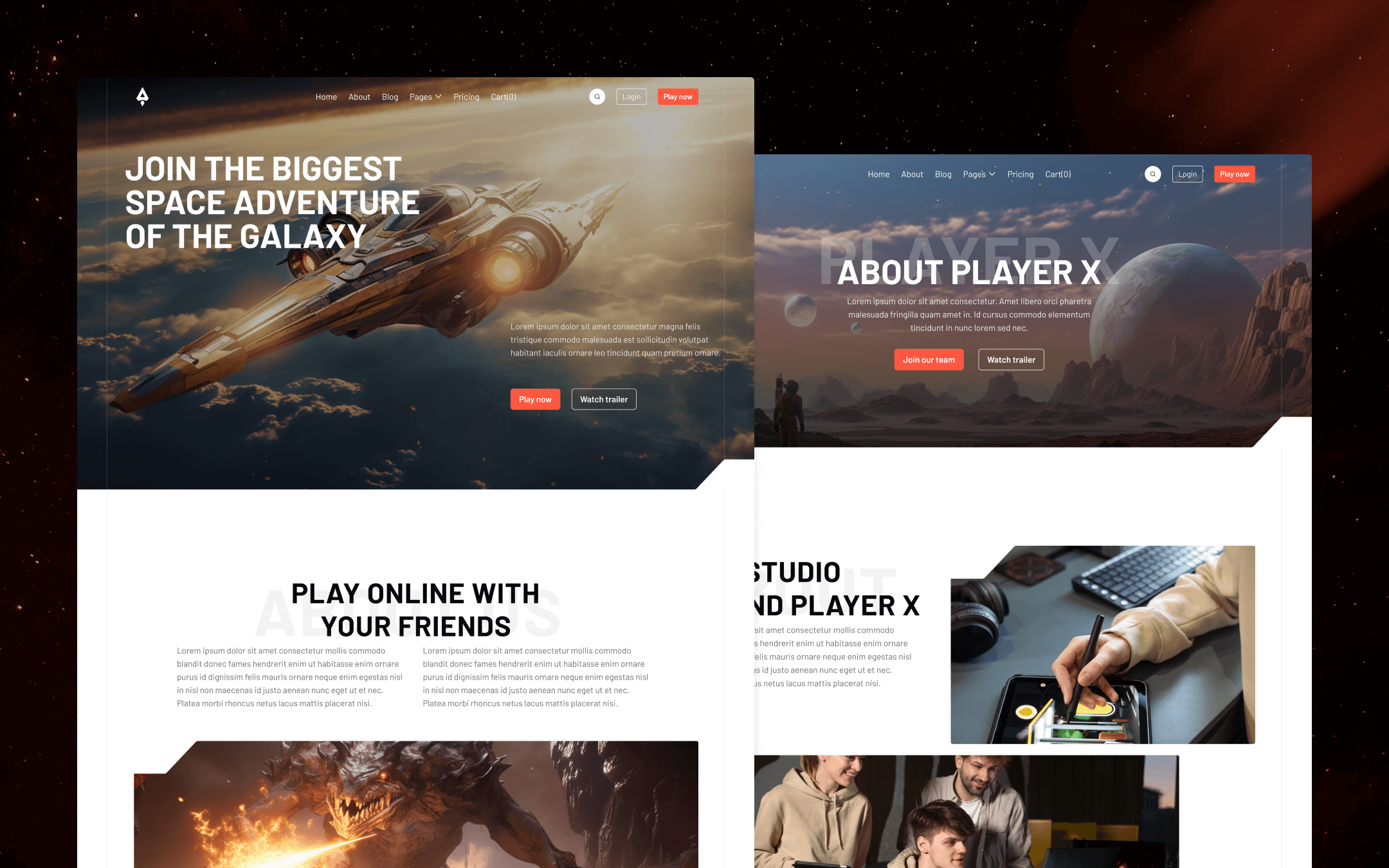 Player X Webflow Template