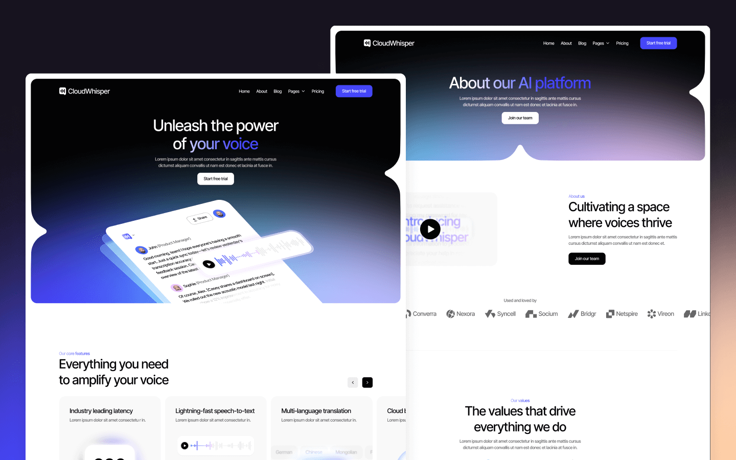 CloudWhisper Webflow Template