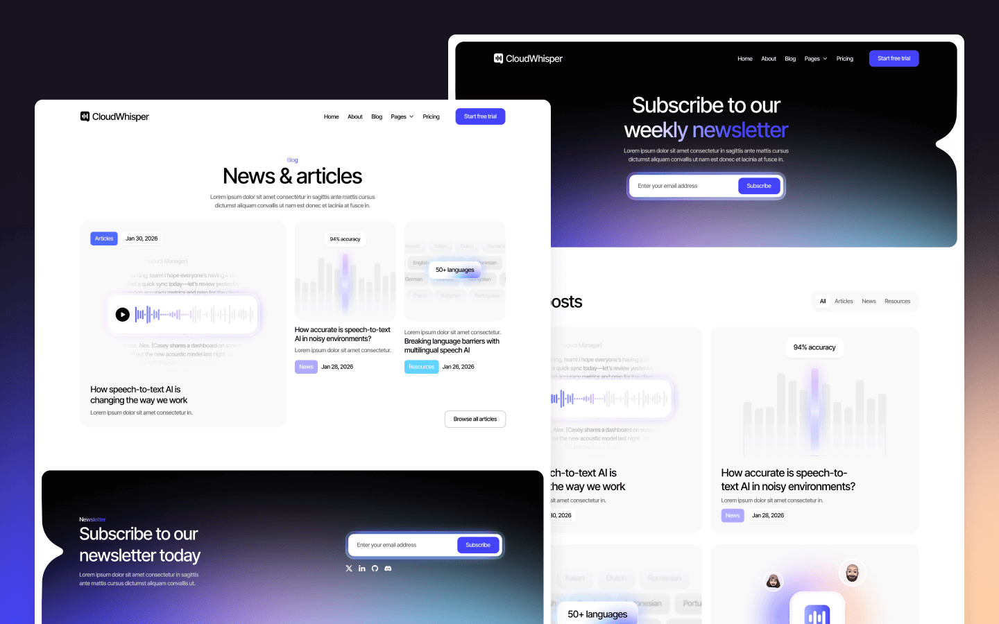 CloudWhisper Webflow Template