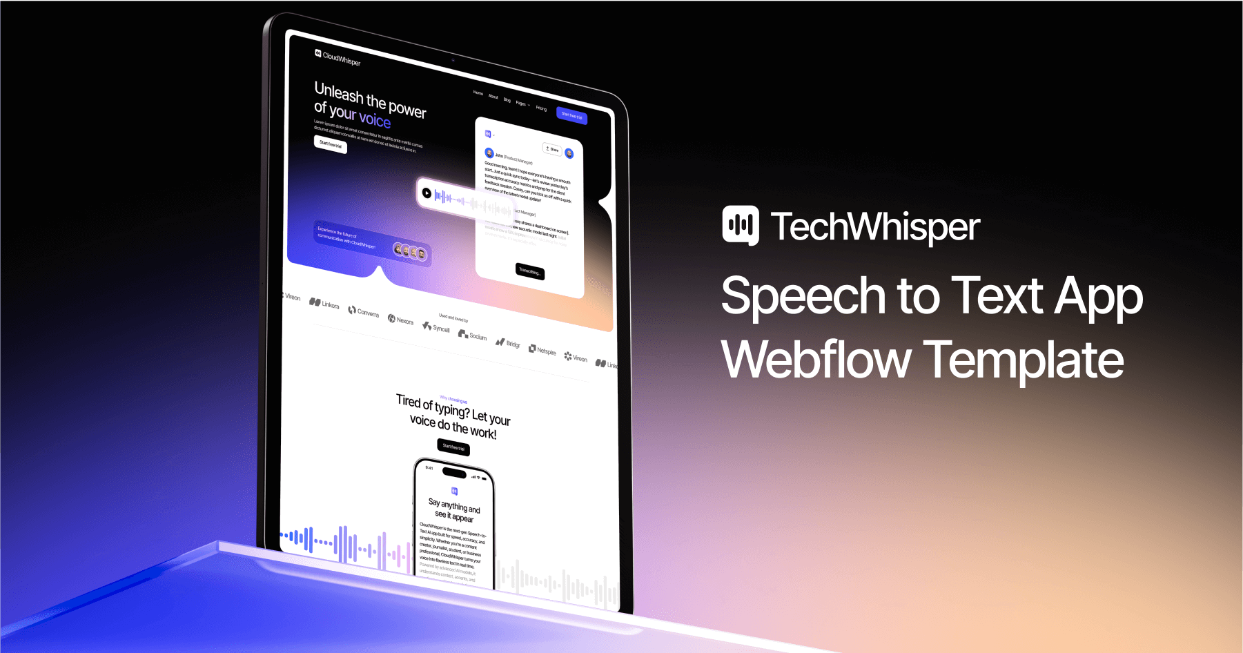 Generative AI Webflow Theme - CloudWhisper | BRIX Templates