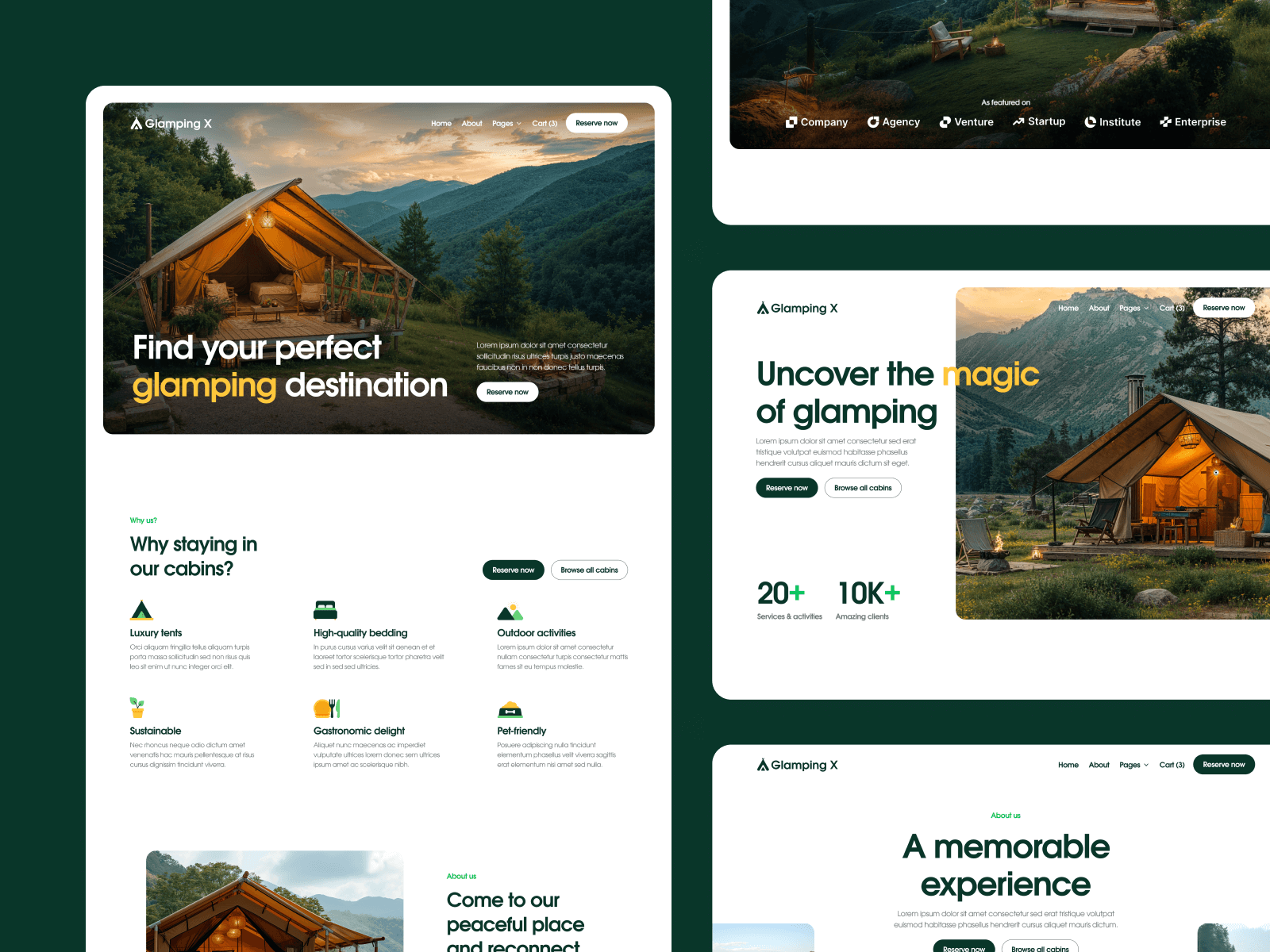 Glamping Webflow Theme