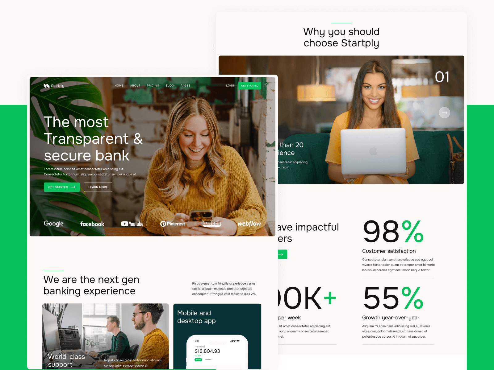 Green Startup Webflow Template