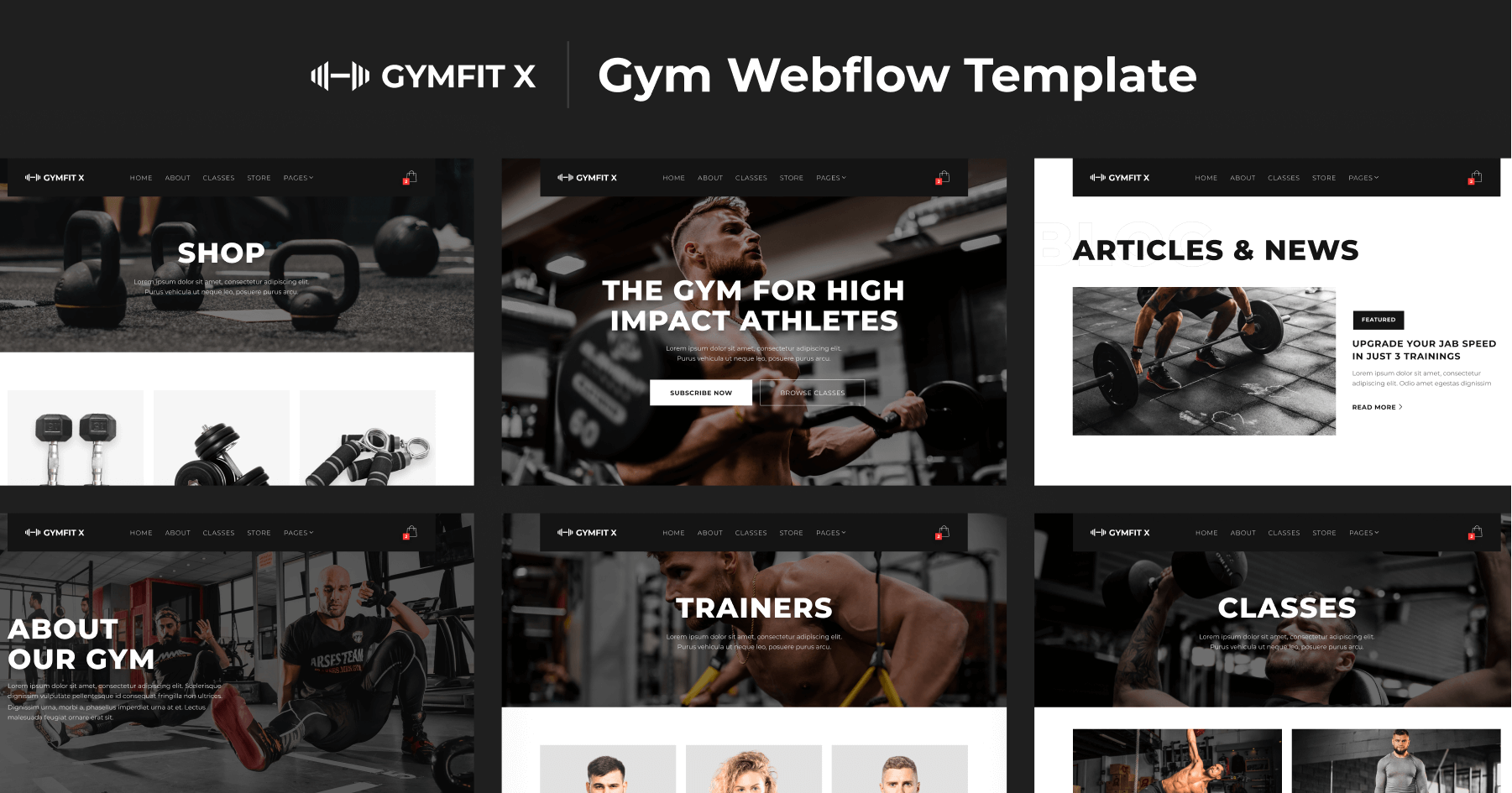 Gym Webflow Template