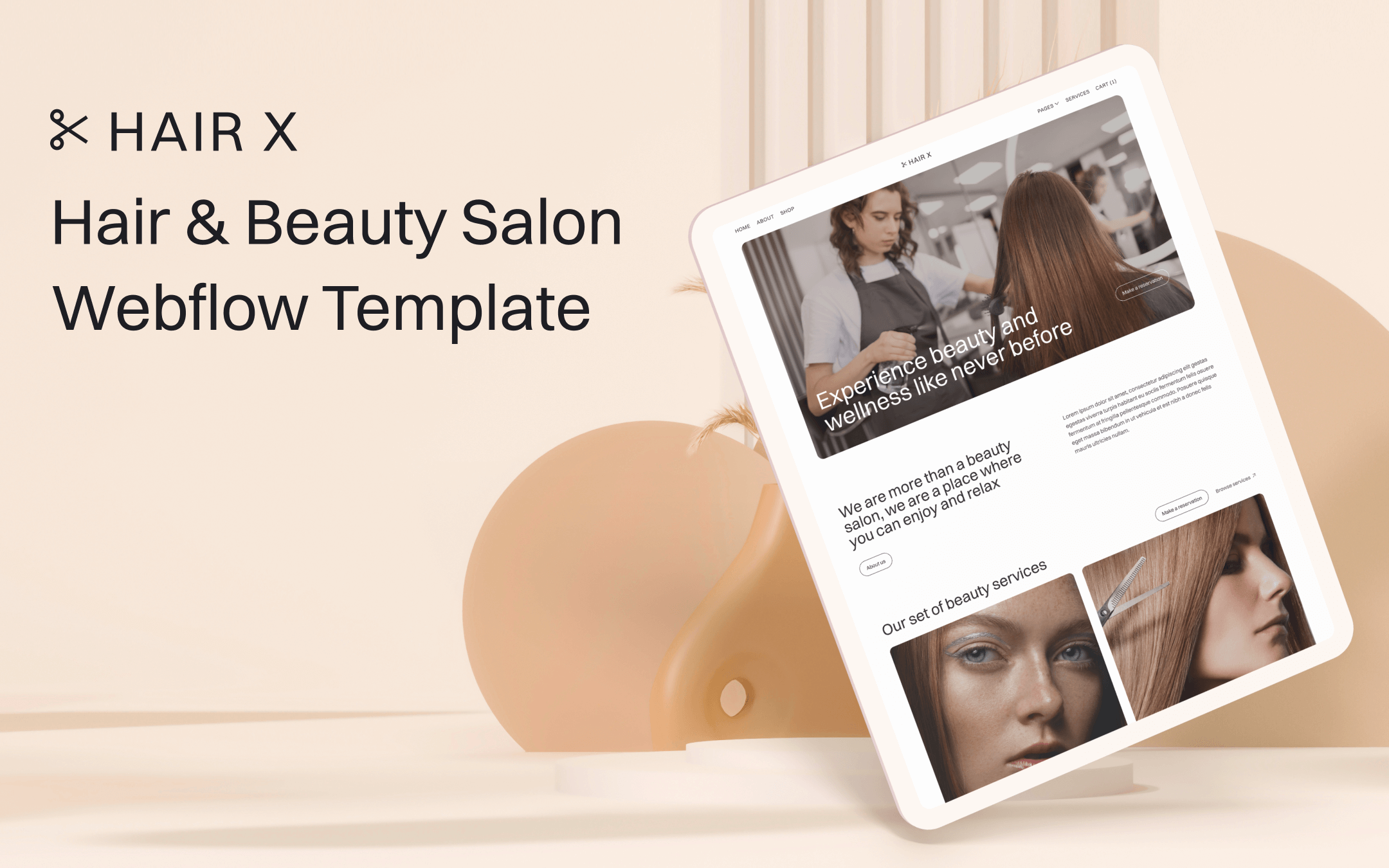Hair & Beauty Salon Webflow Template