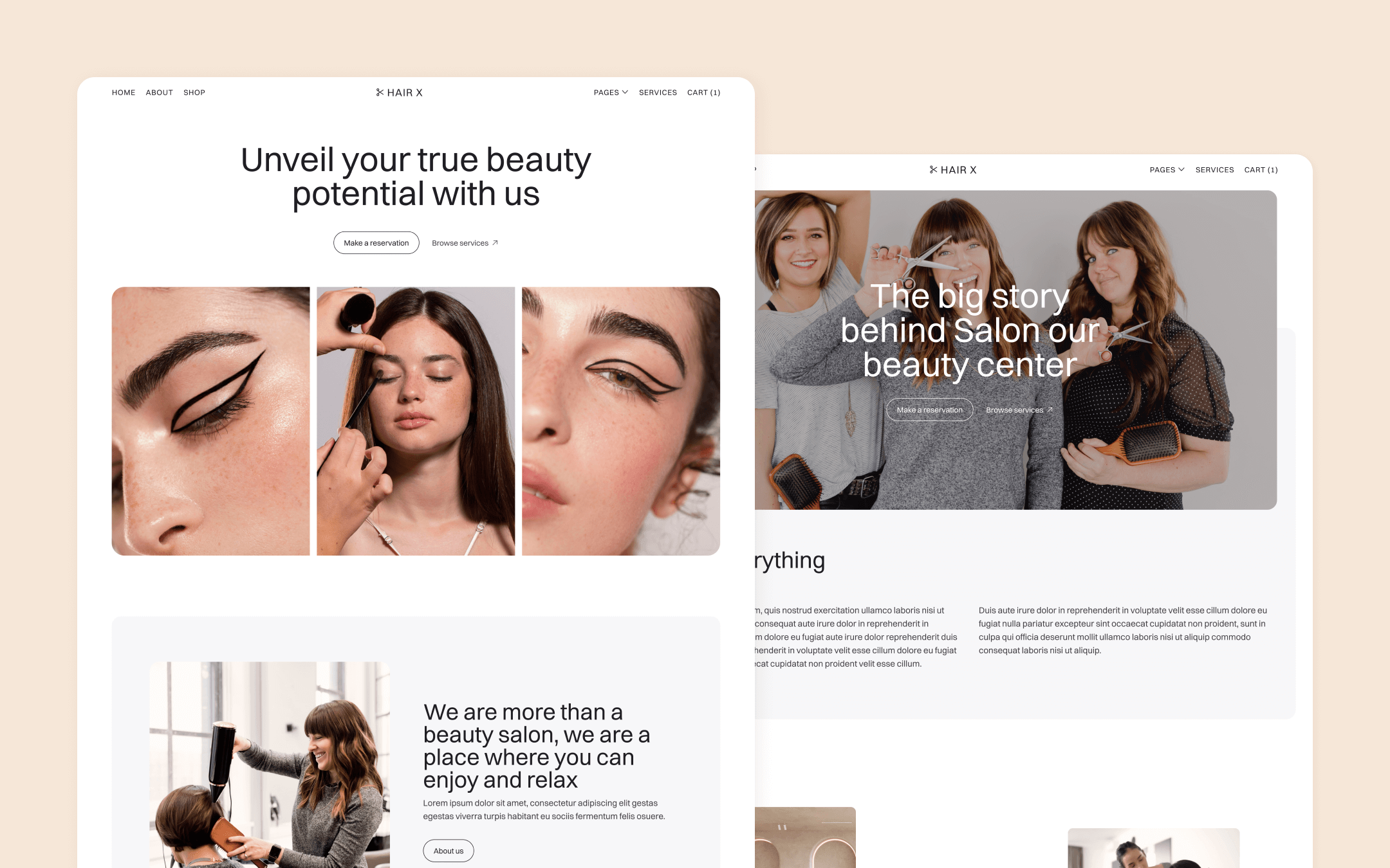 Hair X Webflow Template