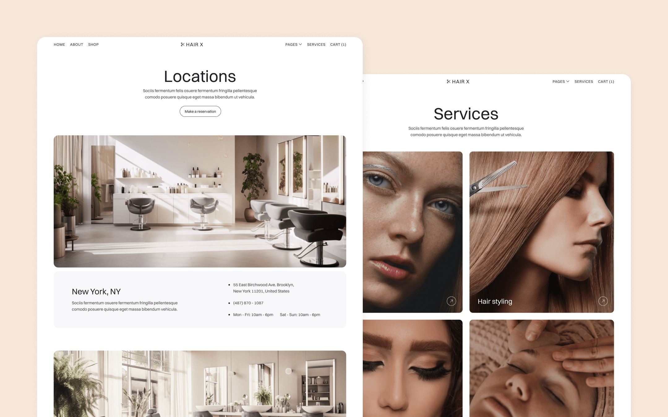 Hair X Webflow Template