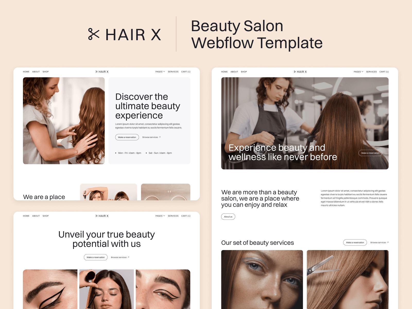 Beauty Salon Webflow Template