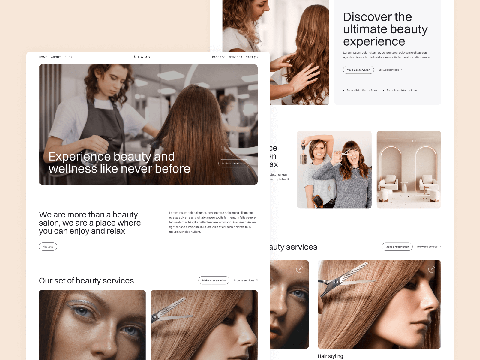 Hair & Beauty Salon Webflow Template