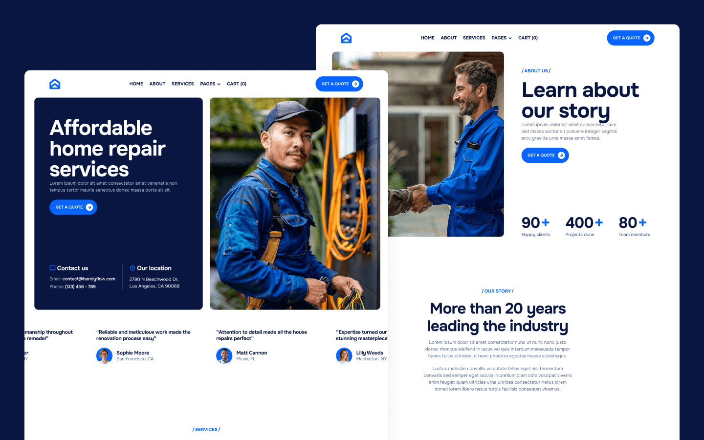 Handyflow Webflow Template