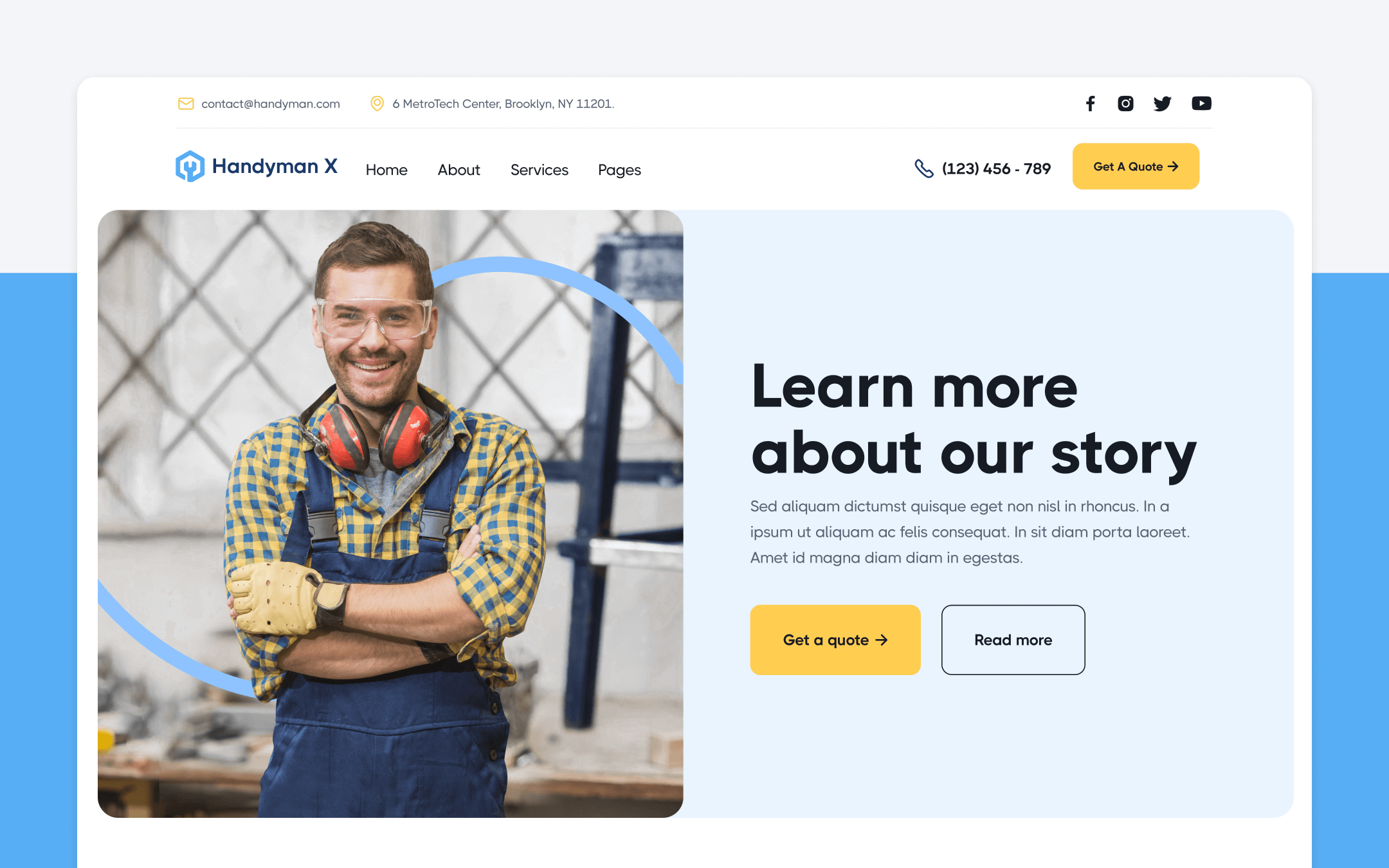 Handyman X Webflow Template