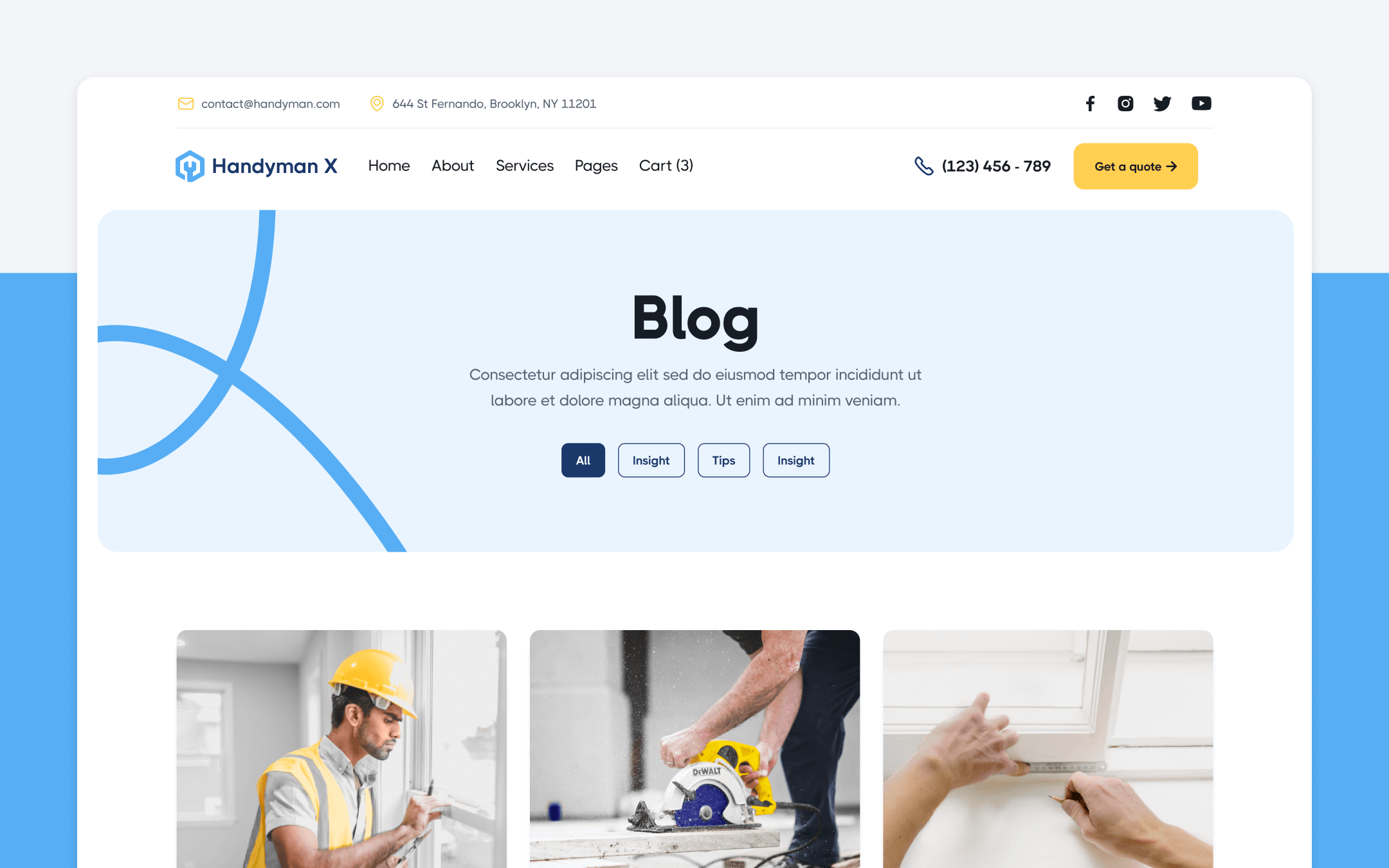 Handyman X Webflow Template