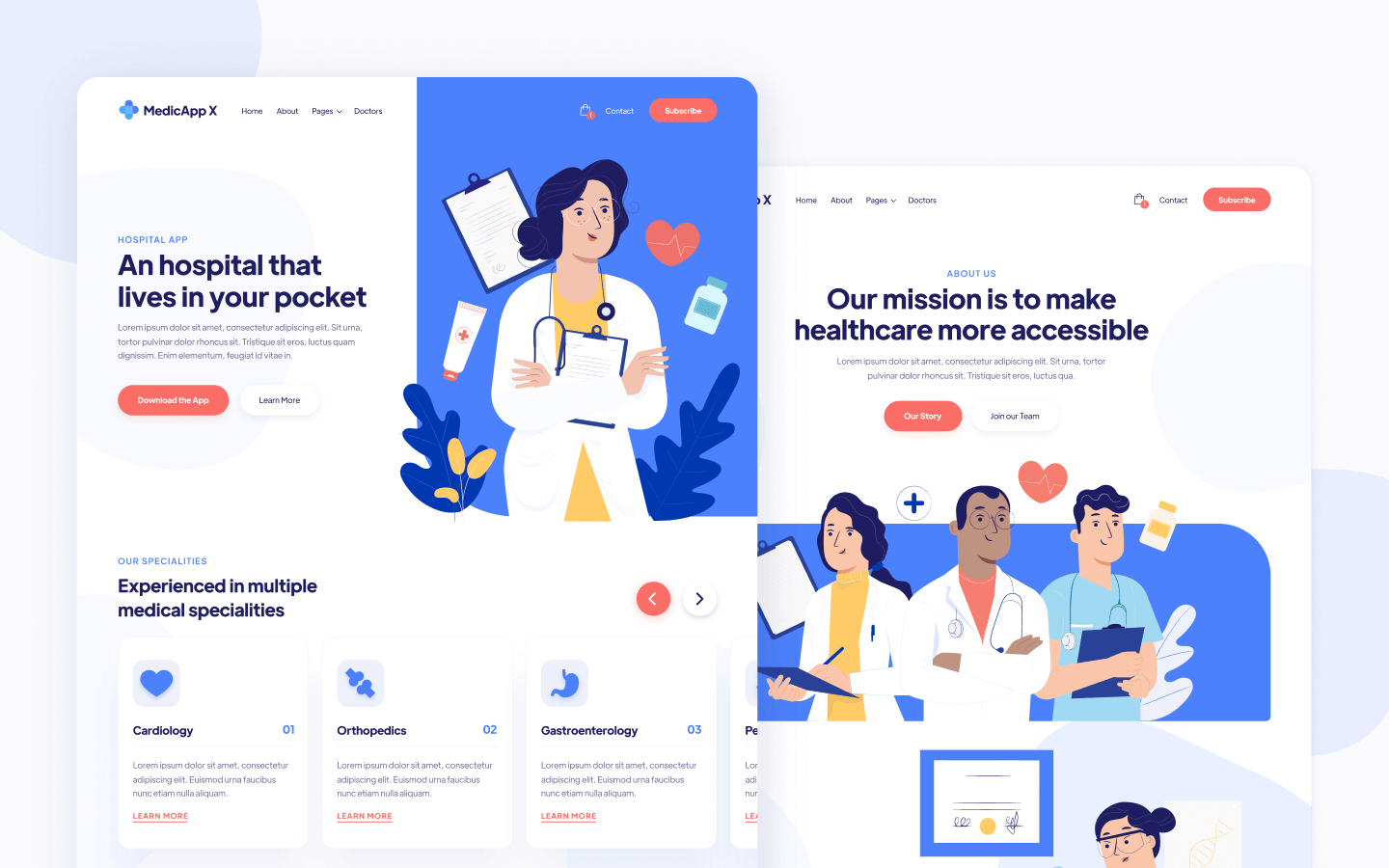 Health App Webflow Template