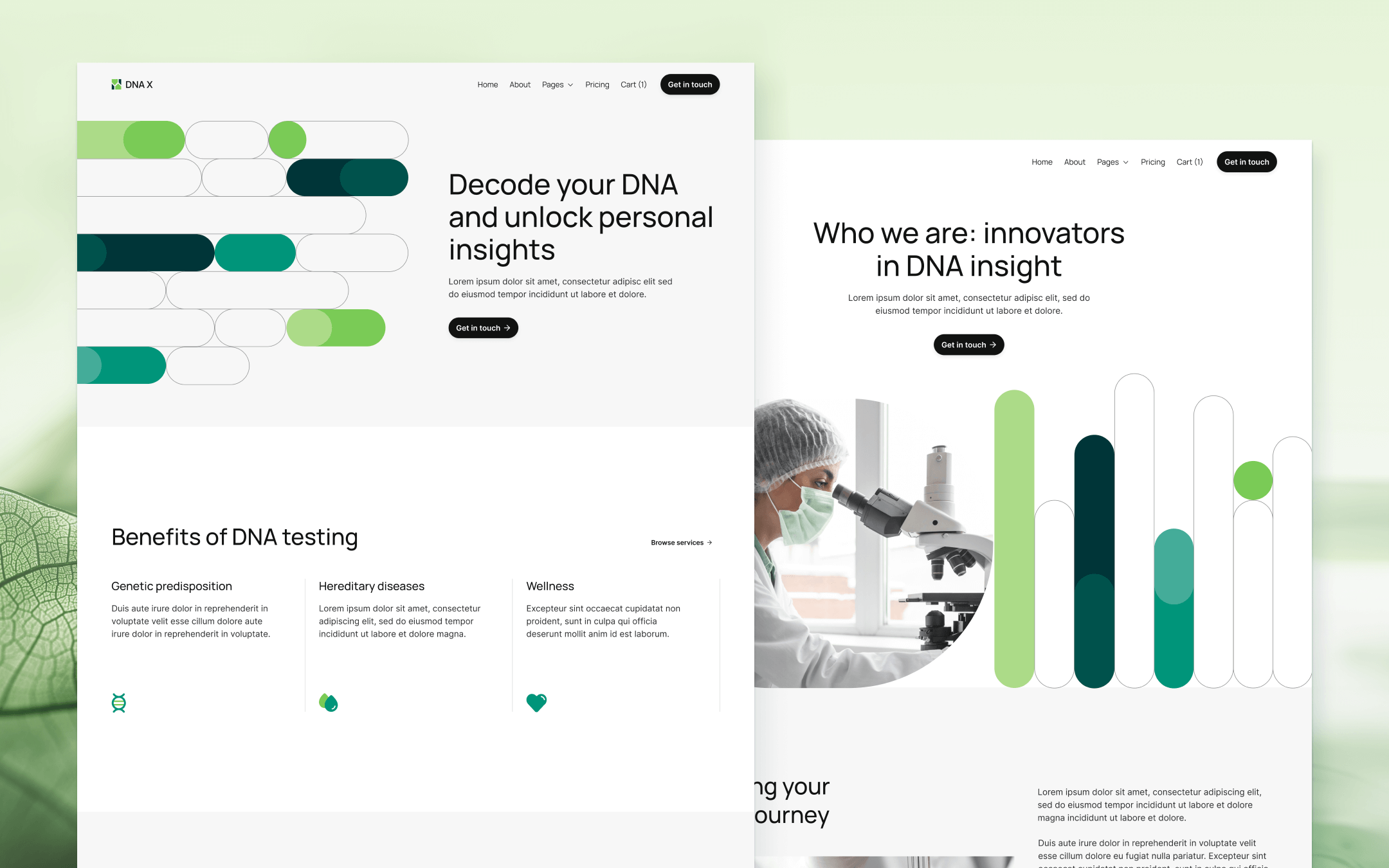 DNA X Webflow Template