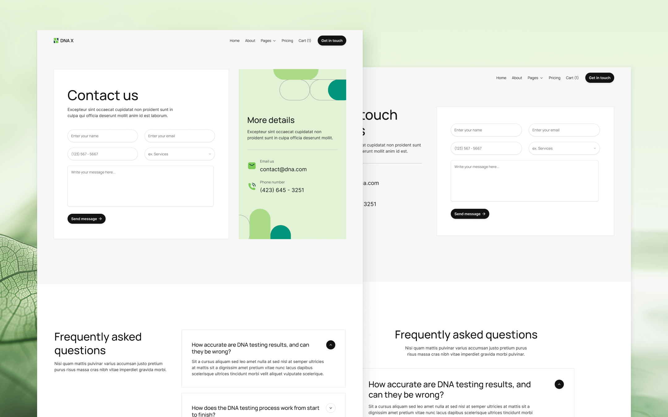 DNA X Webflow Template