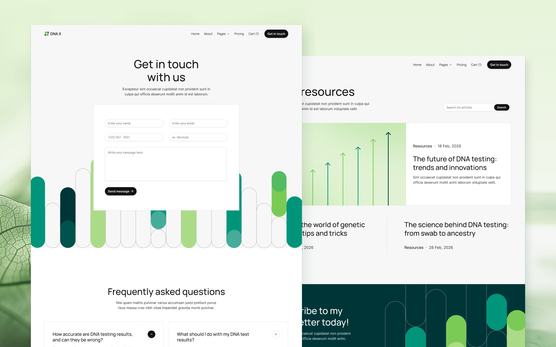 DNA X Webflow Template