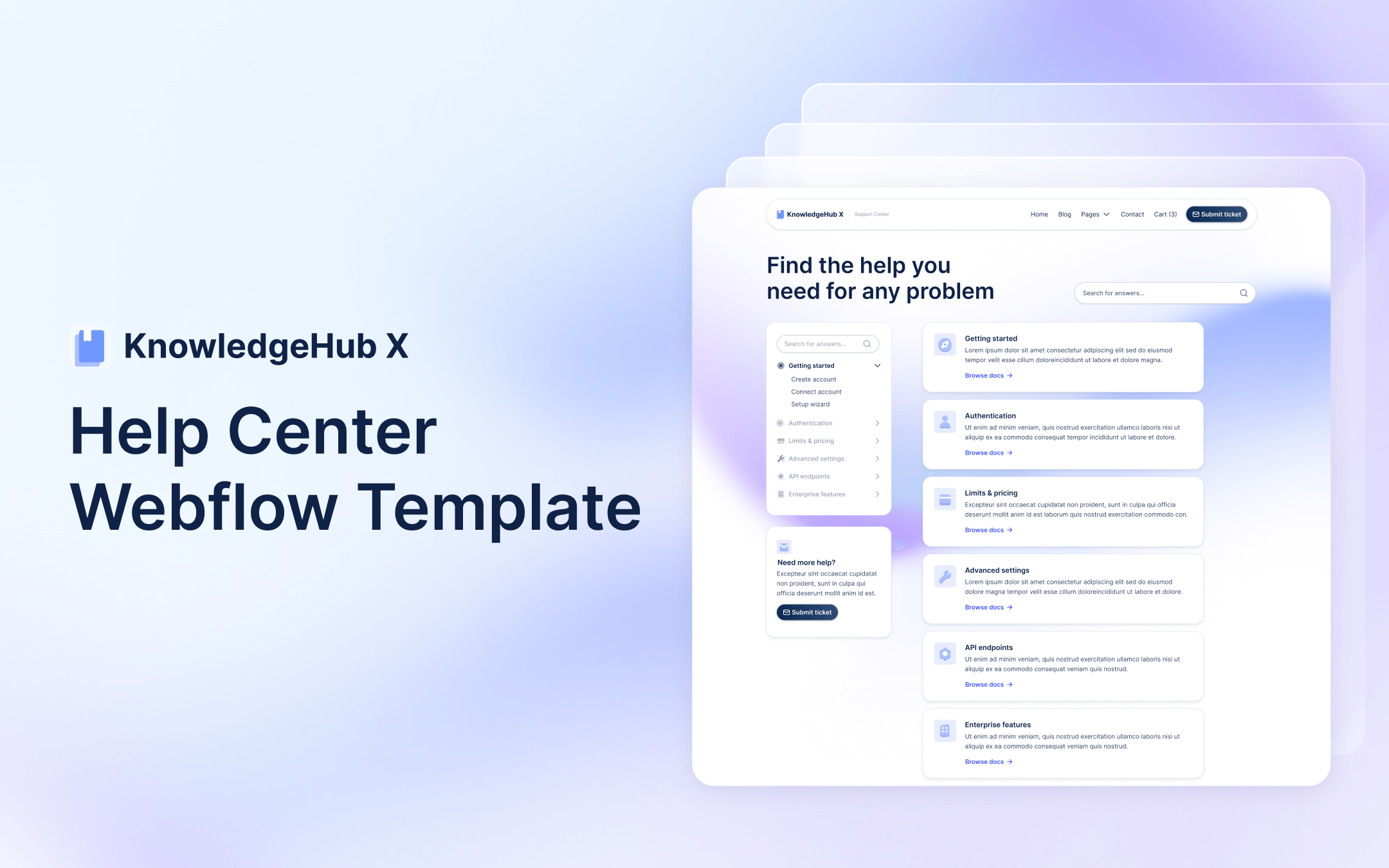 Help Center Webflow Template