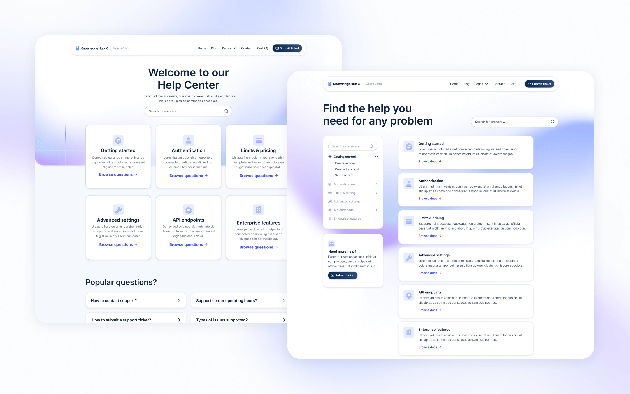 KnowledgeHub X - Help Center Webflow Template