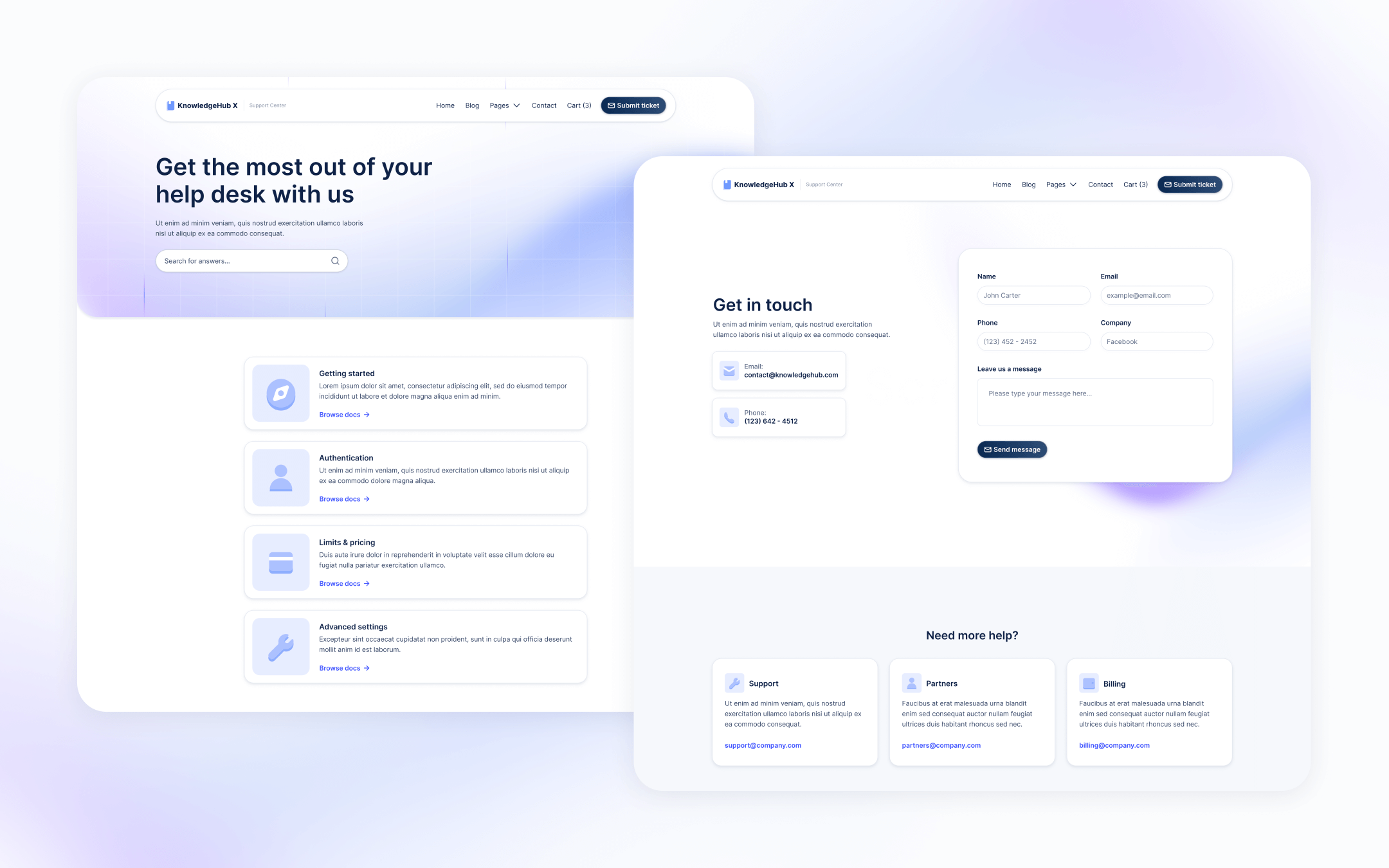 KnowledgeHub X - Help Center Webflow Template