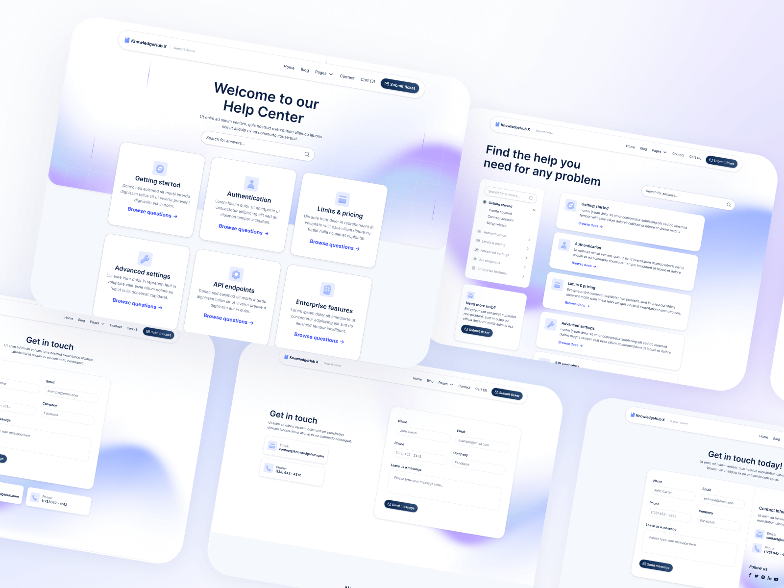Knowledge Base Webflow Template