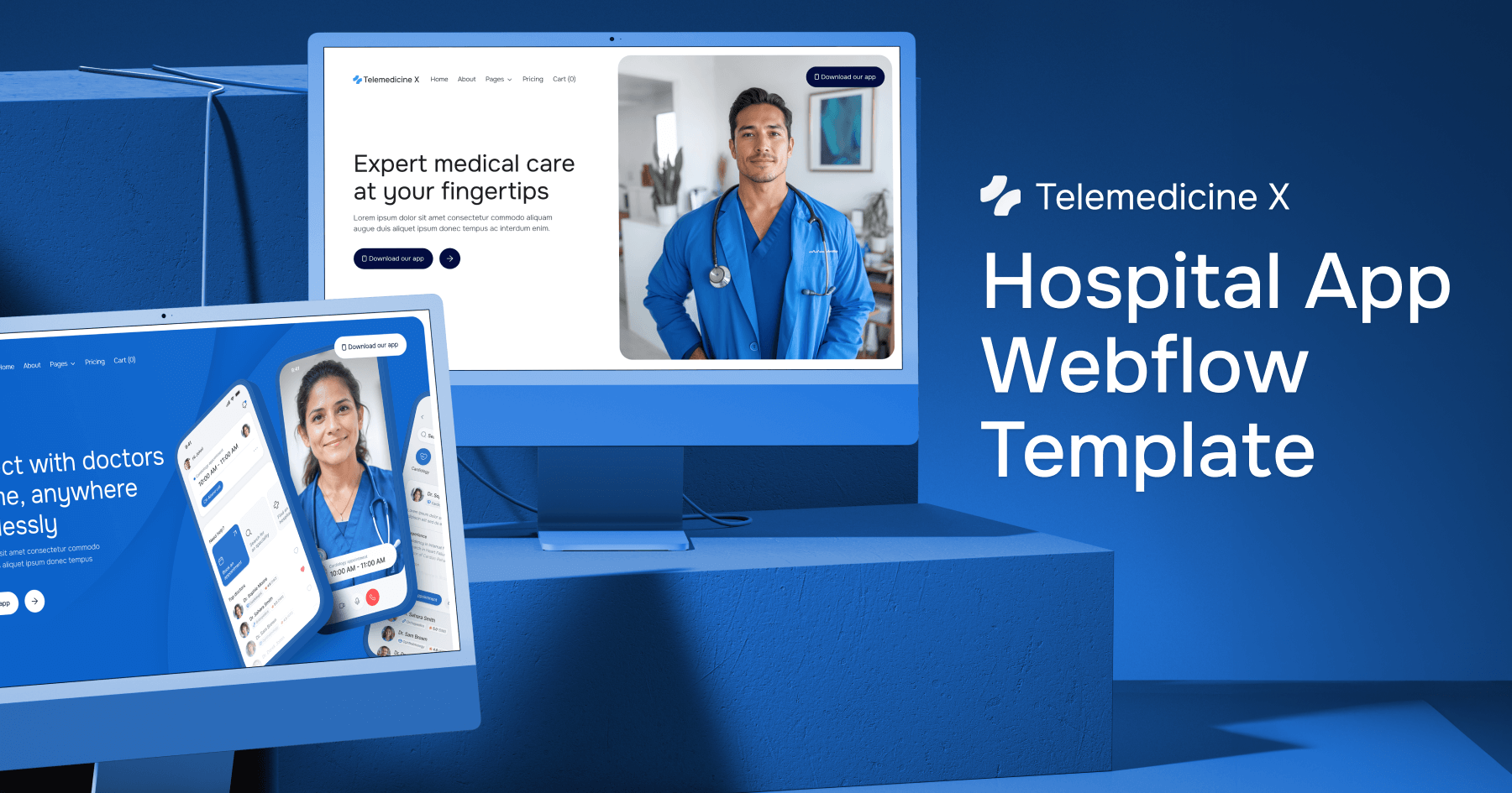 Hospital App Webflow Template