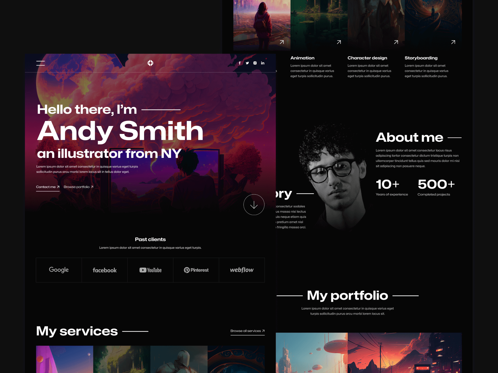 Illustration Portfolio Webflow Template