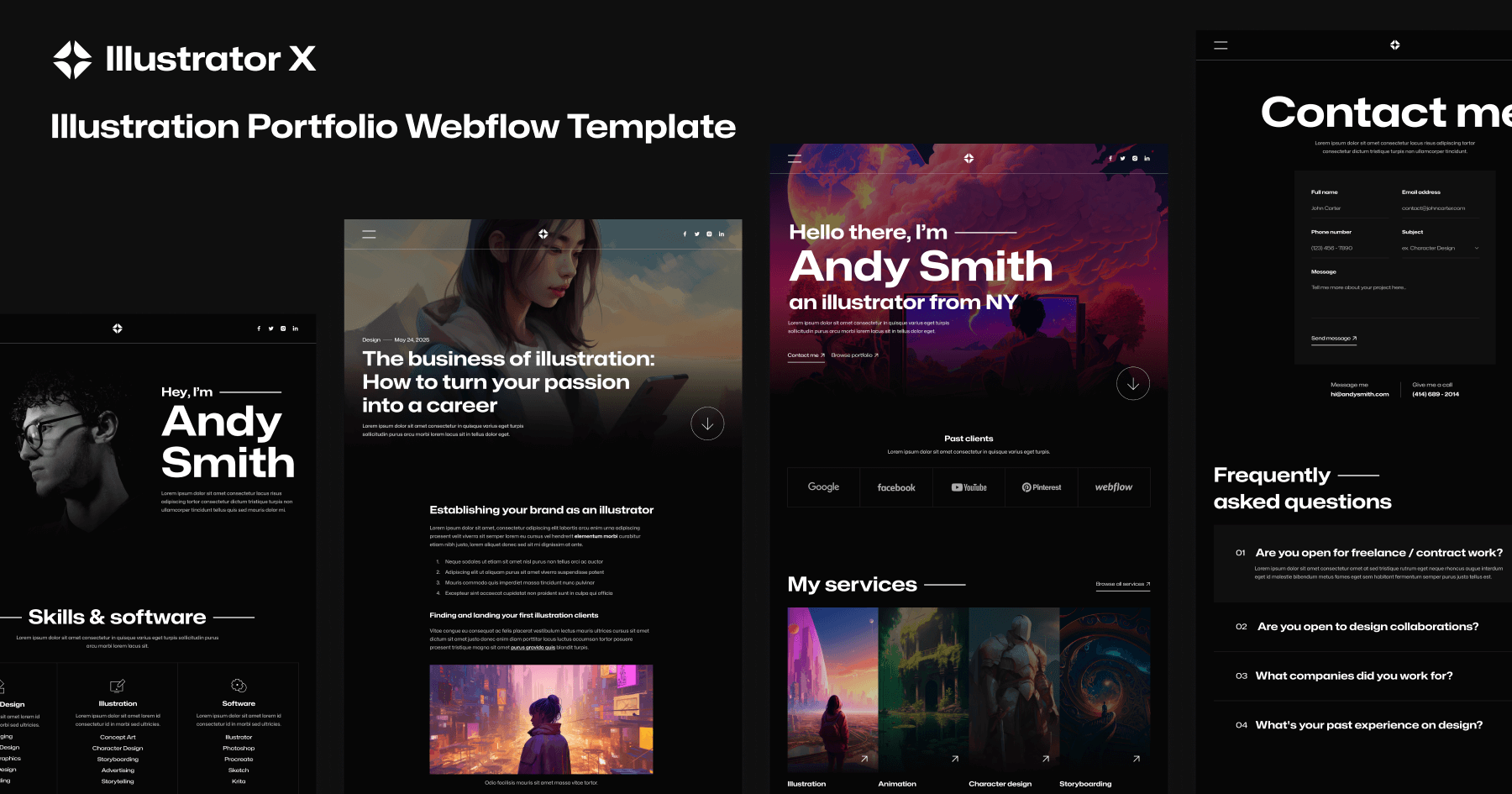 Illustration Portfolio Webflow Template