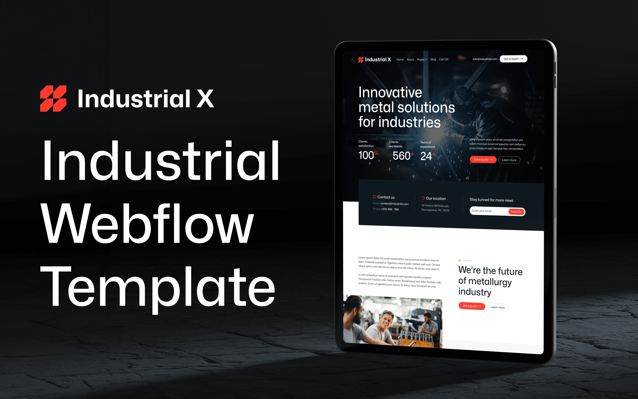 Industrial Webflow Template