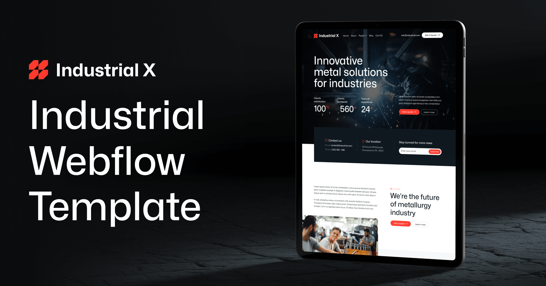 Industrial Webflow Template