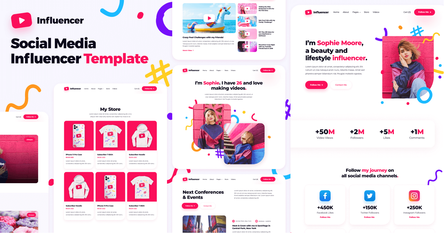 Influencer Webflow Template