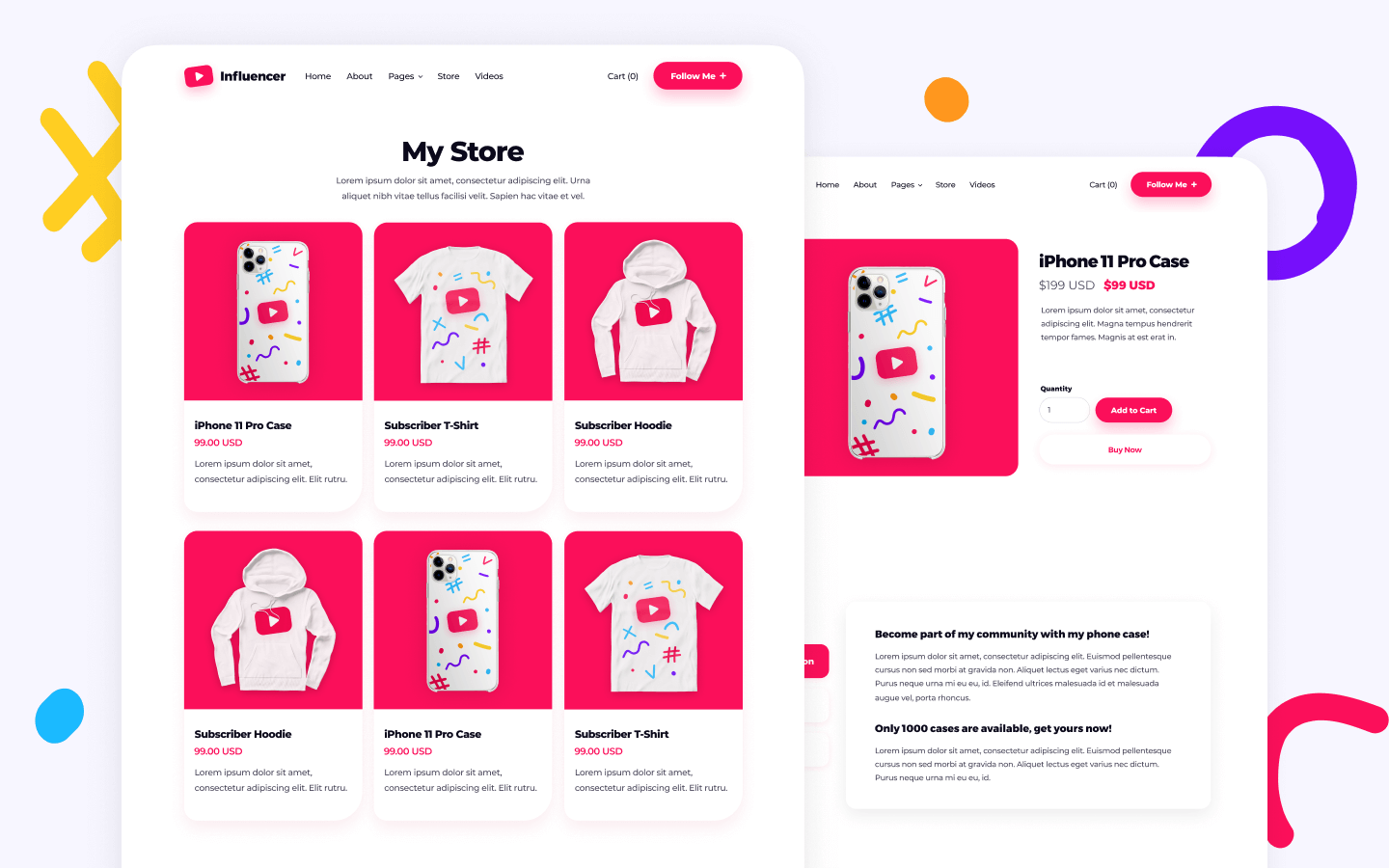 Influencer Webflow Template