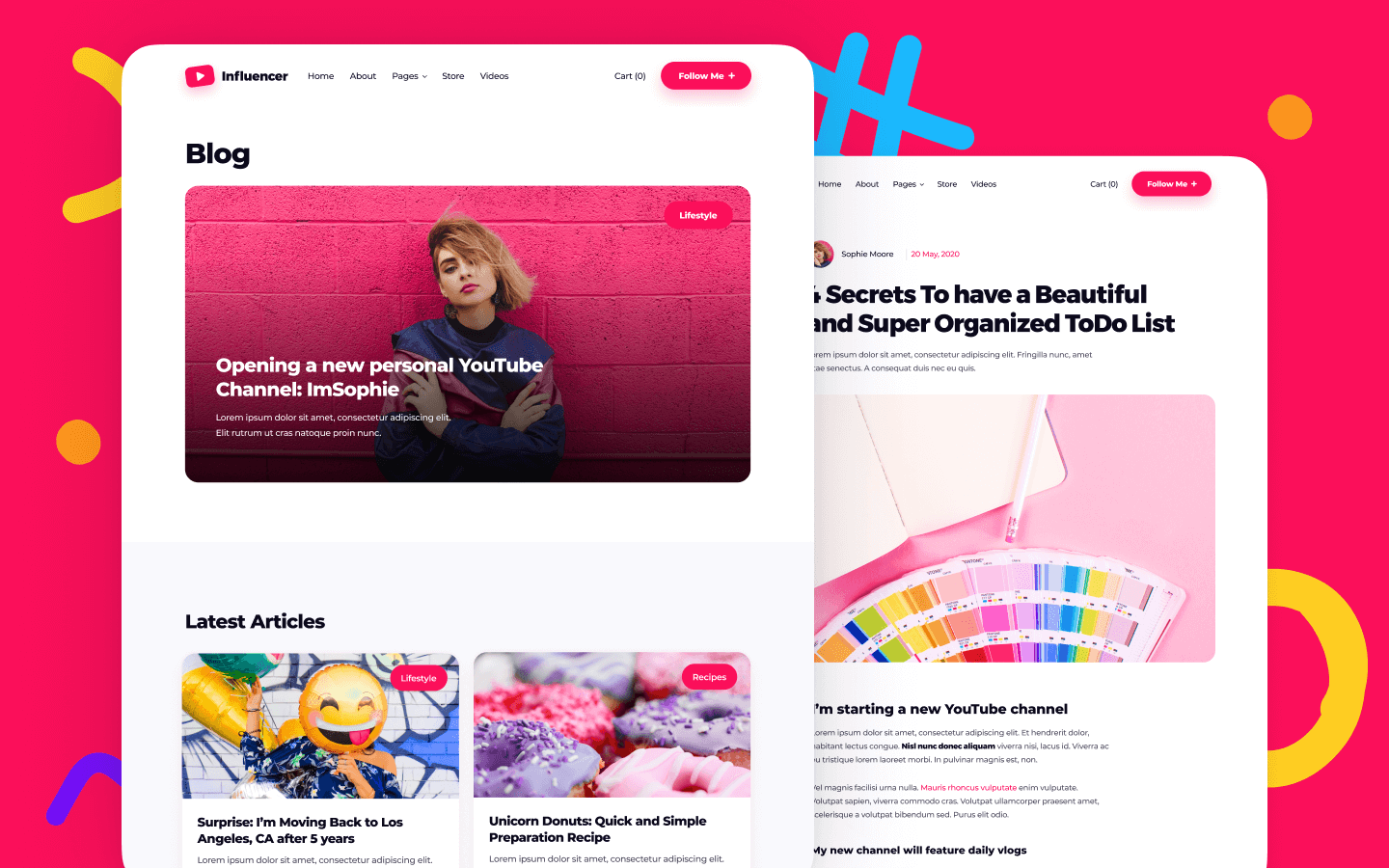 Influencer Webflow Template