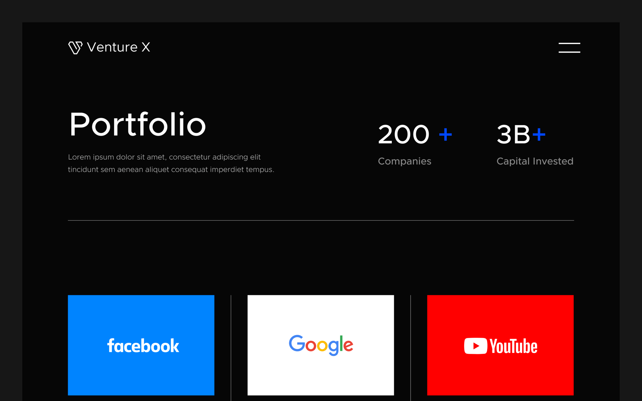 Venture X Webflow Template