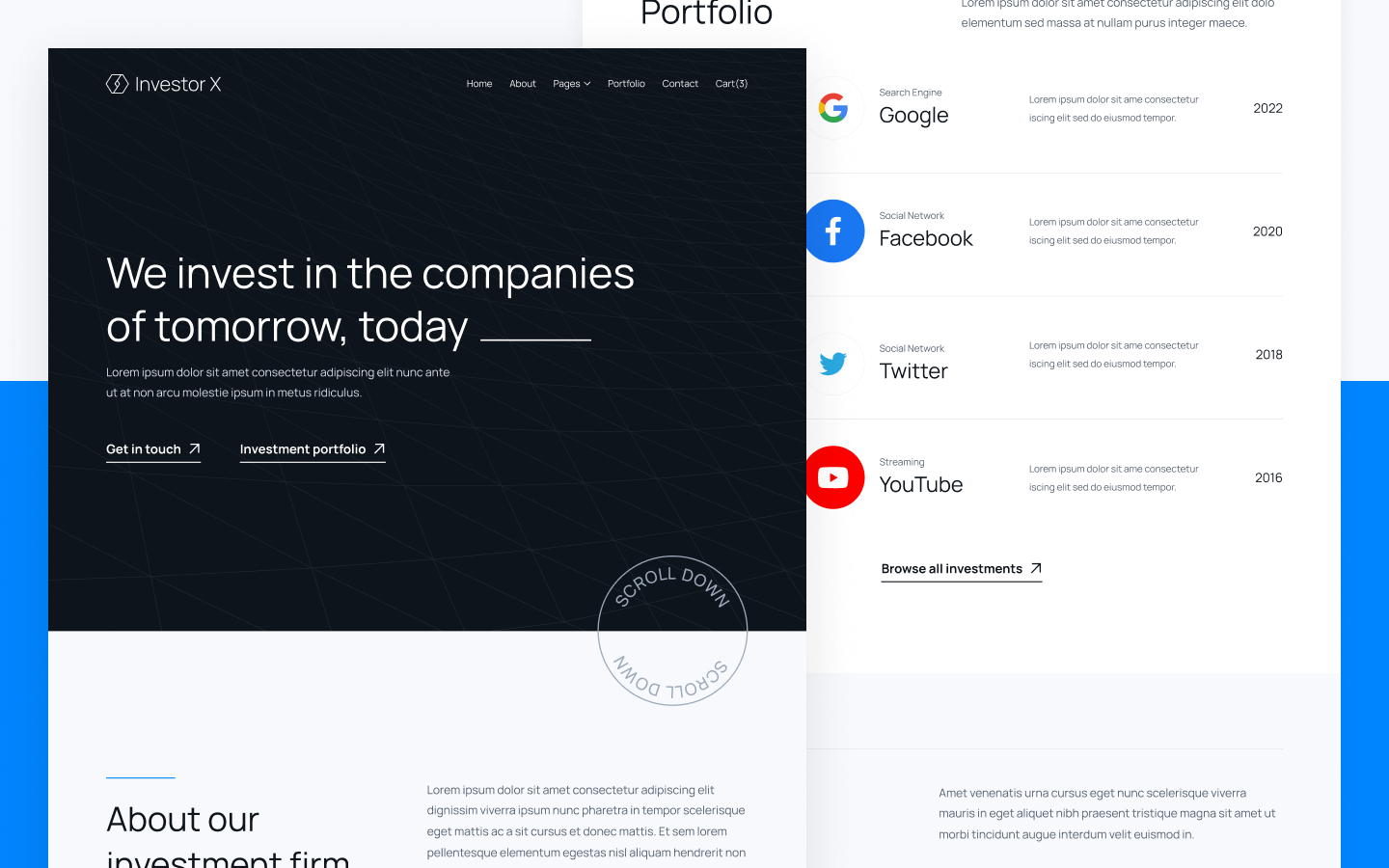 Investor & Investment Firm Webflow Template