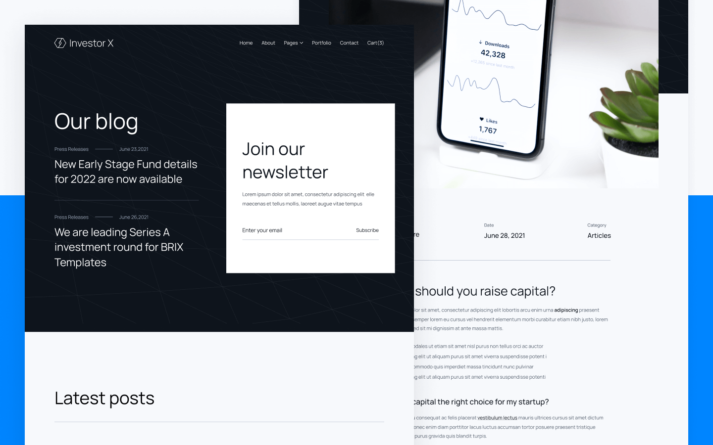 Investor X Webflow Template