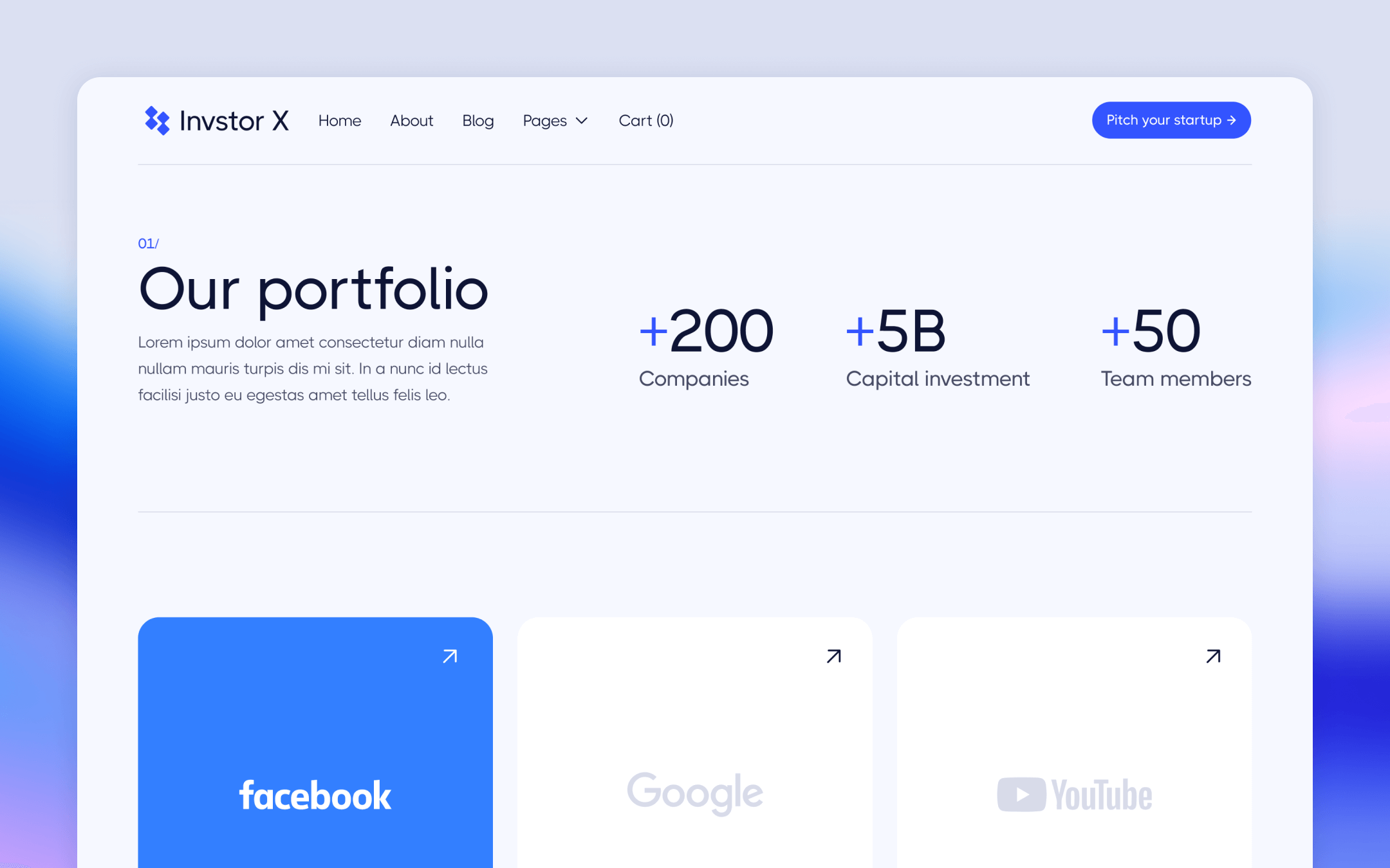 Invstor X Webflow Template