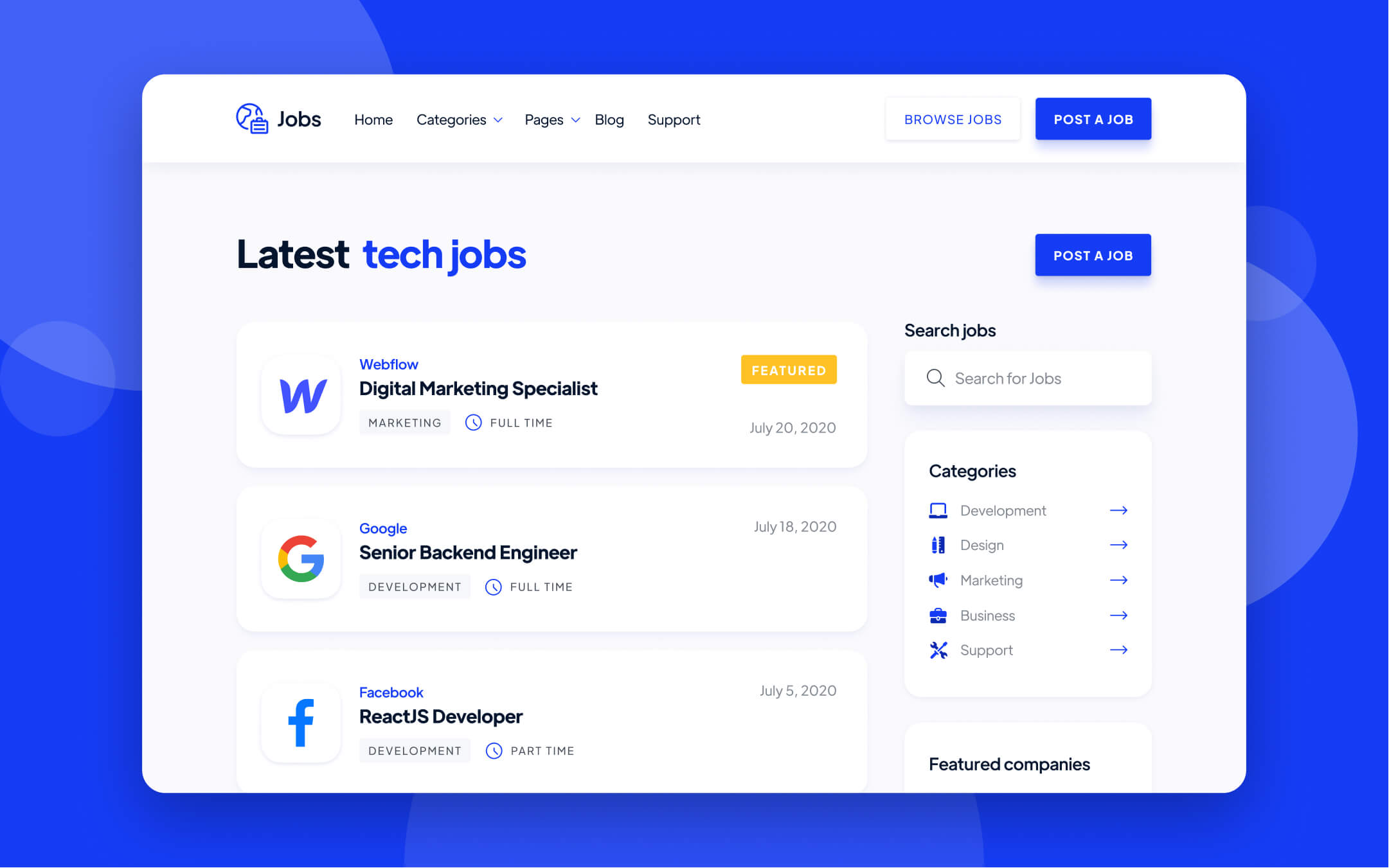 Job Board Webflow Template