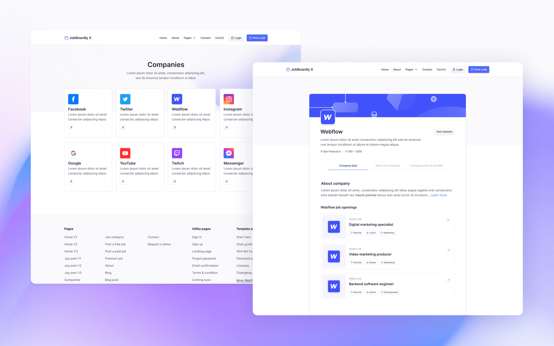 JobBoardly X Webflow Template