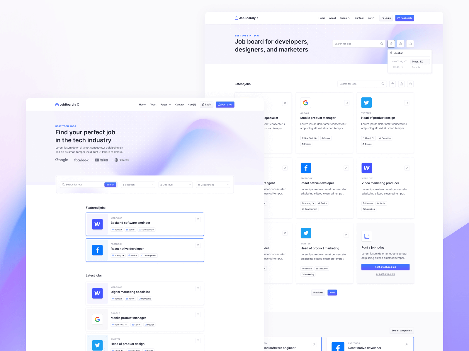 Job Portal Webflow Template